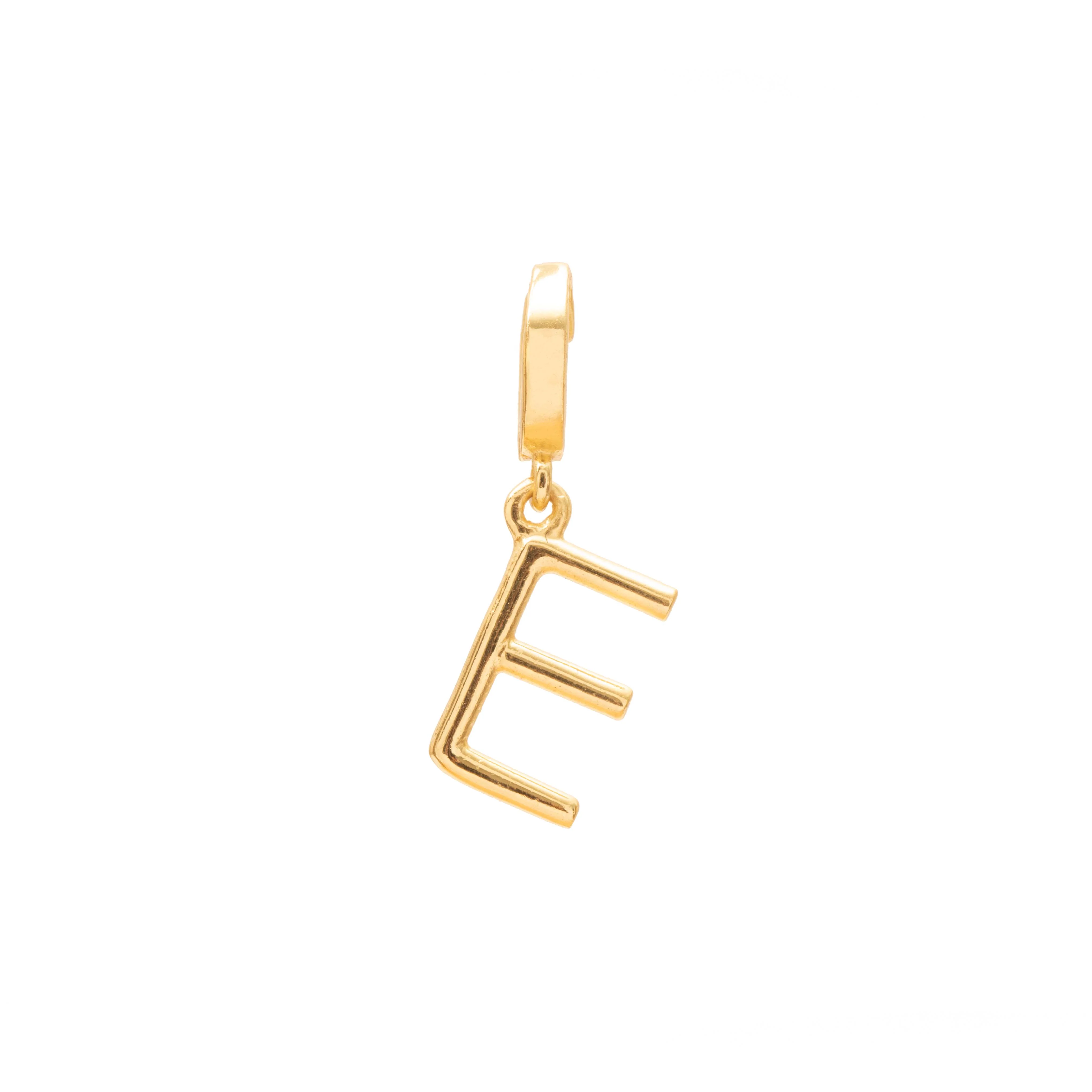 Initial medium charm gold hinge pendant - Image 6