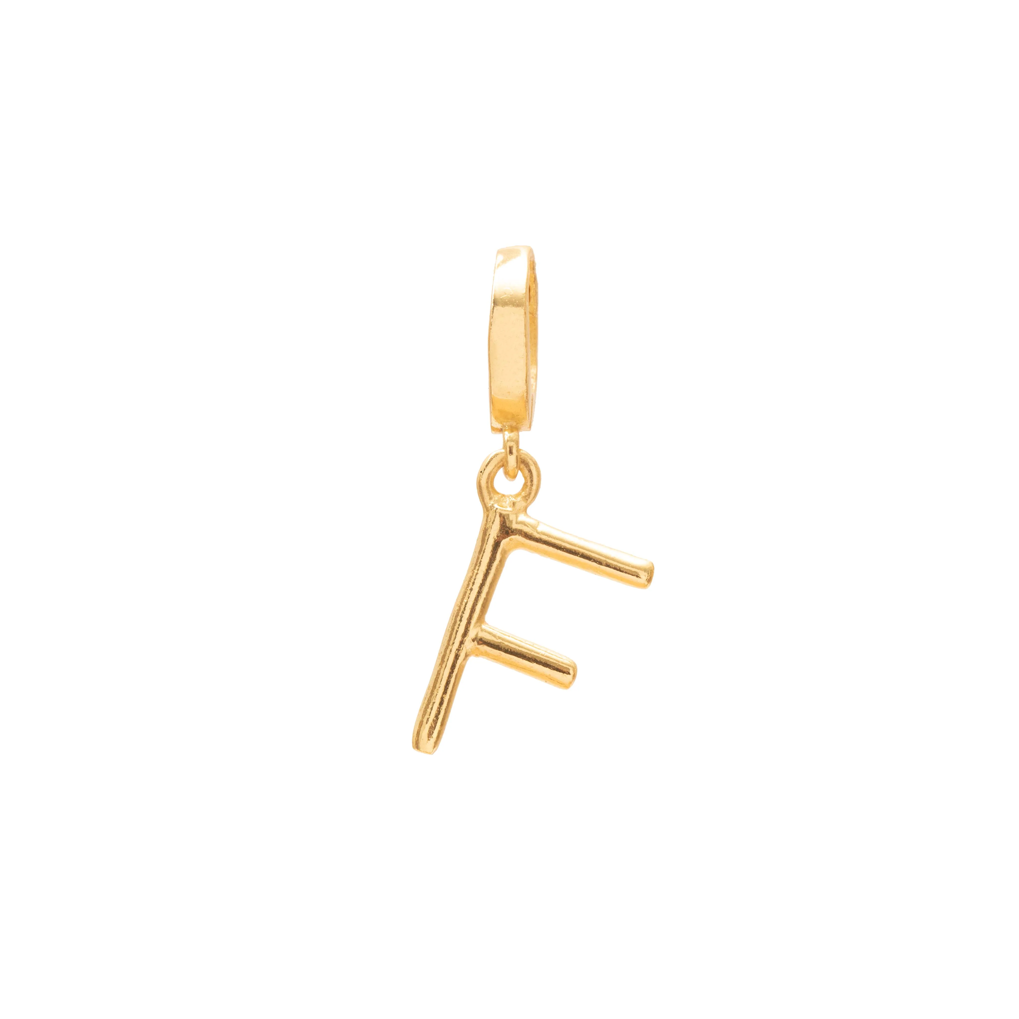 Initial medium charm gold hinge pendant - Image 7