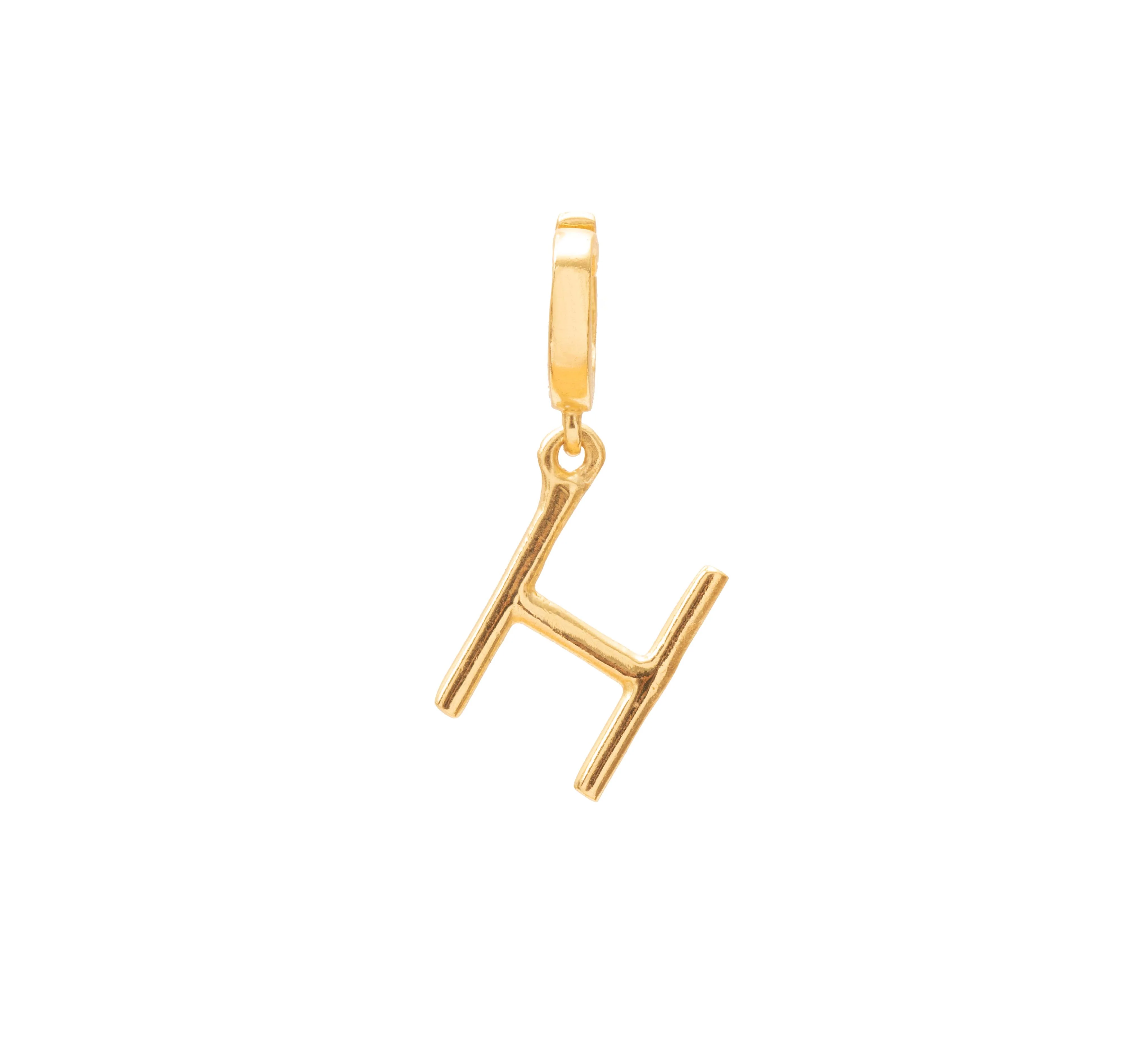 Initial medium charm gold hinge pendant - Image 9