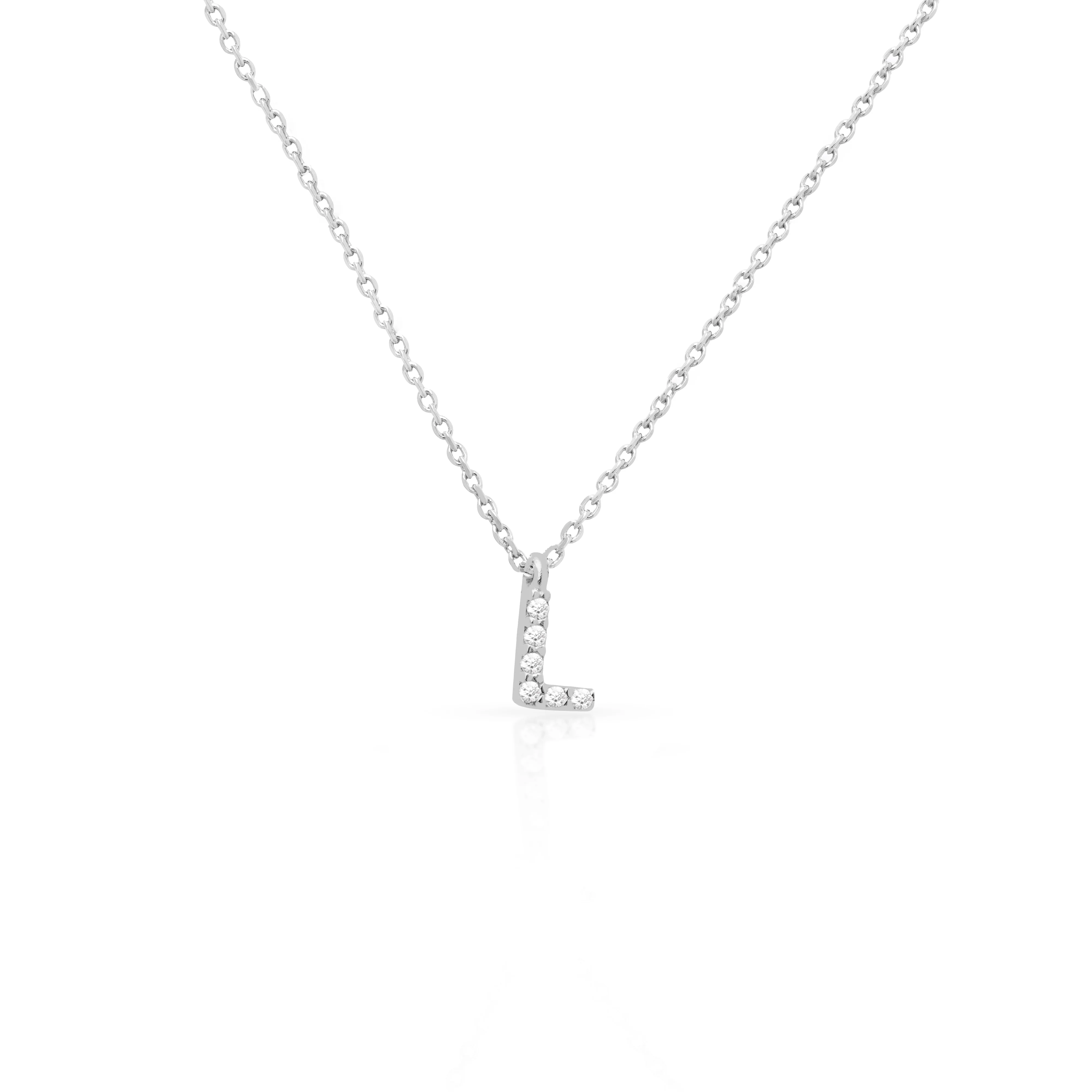 Initial crystal small pendant necklace - Image 3