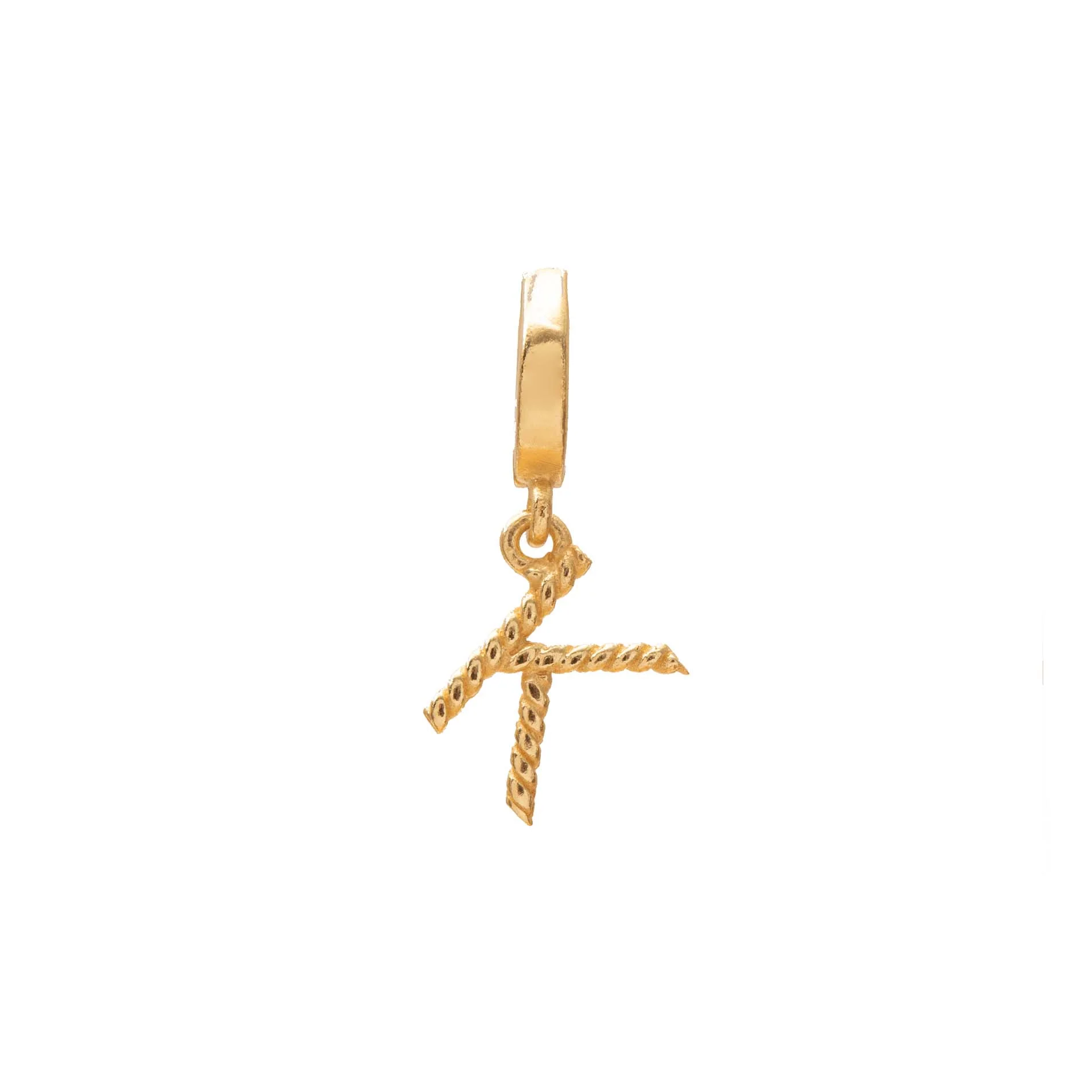 Initial small charm gold hinge pendant - Image 12