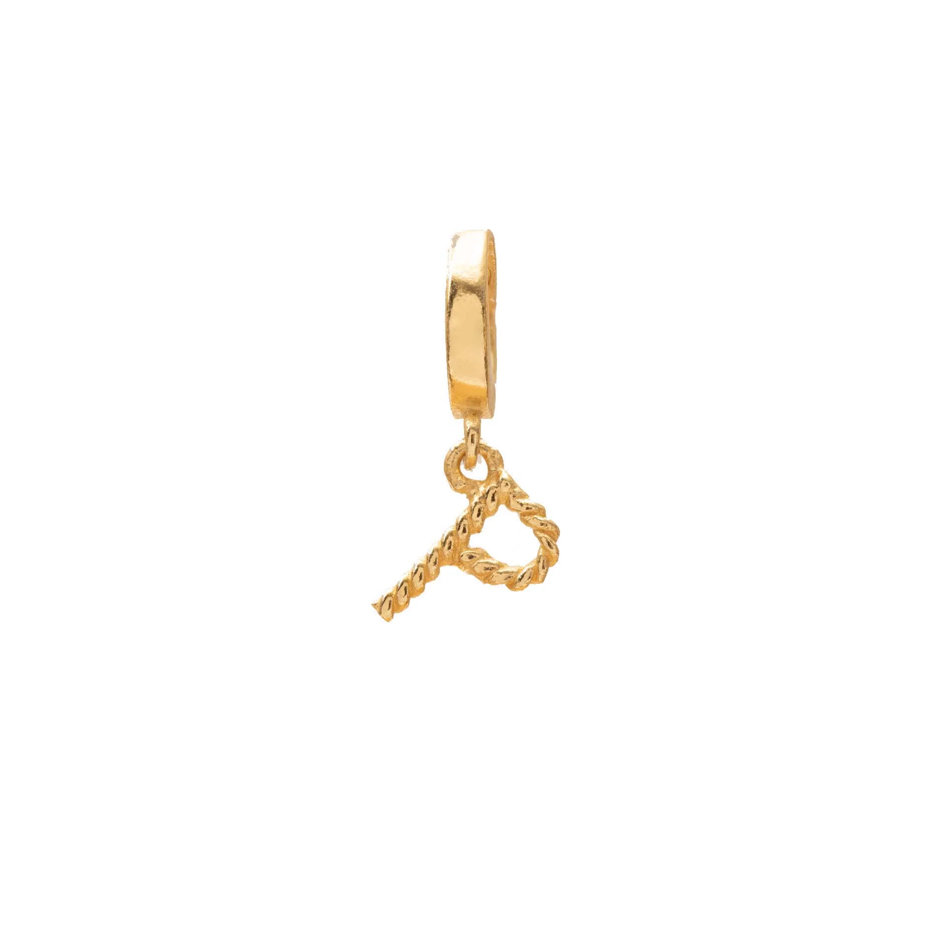 Initial small charm gold hinge pendant - Image 17