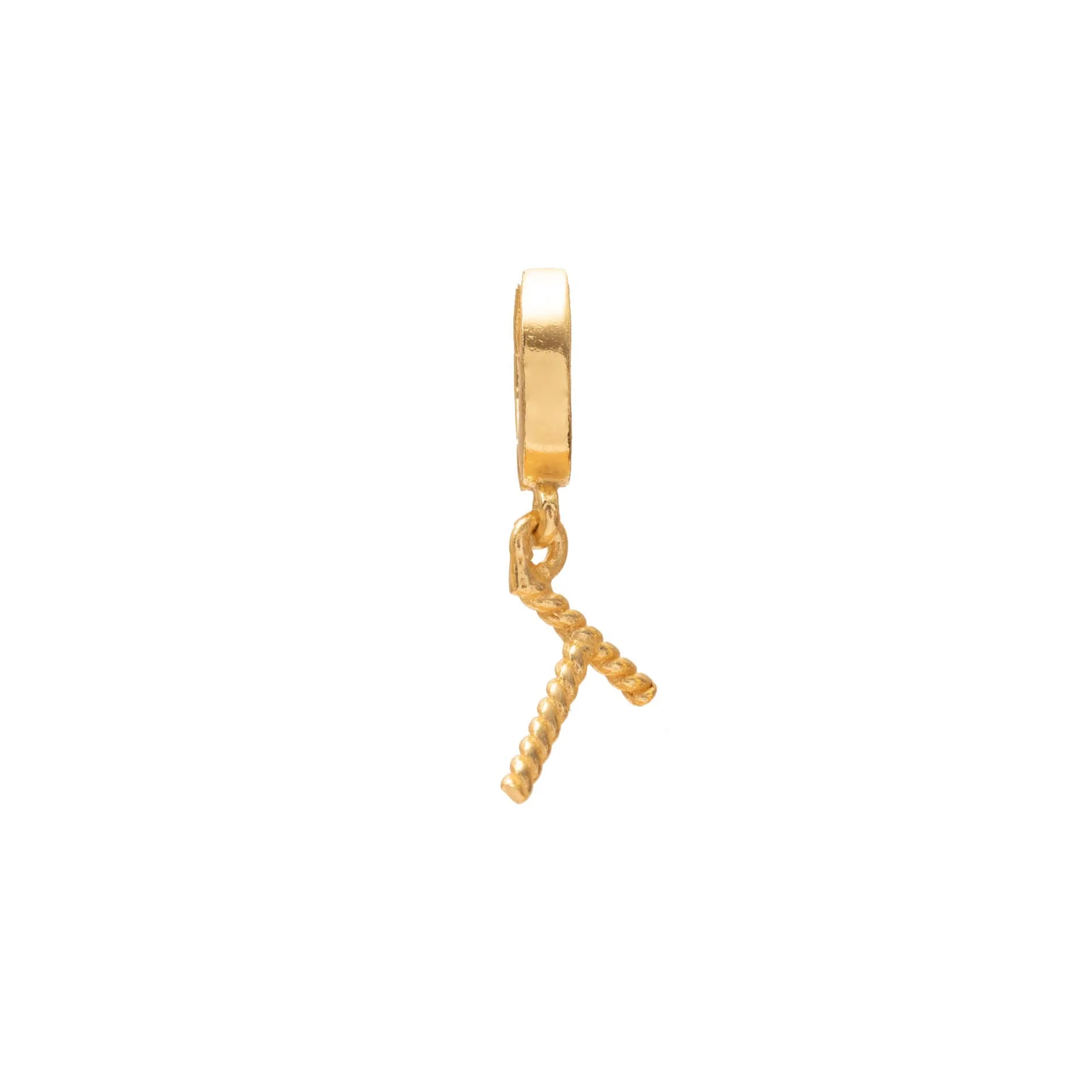 Initial small charm gold hinge pendant - Image 20