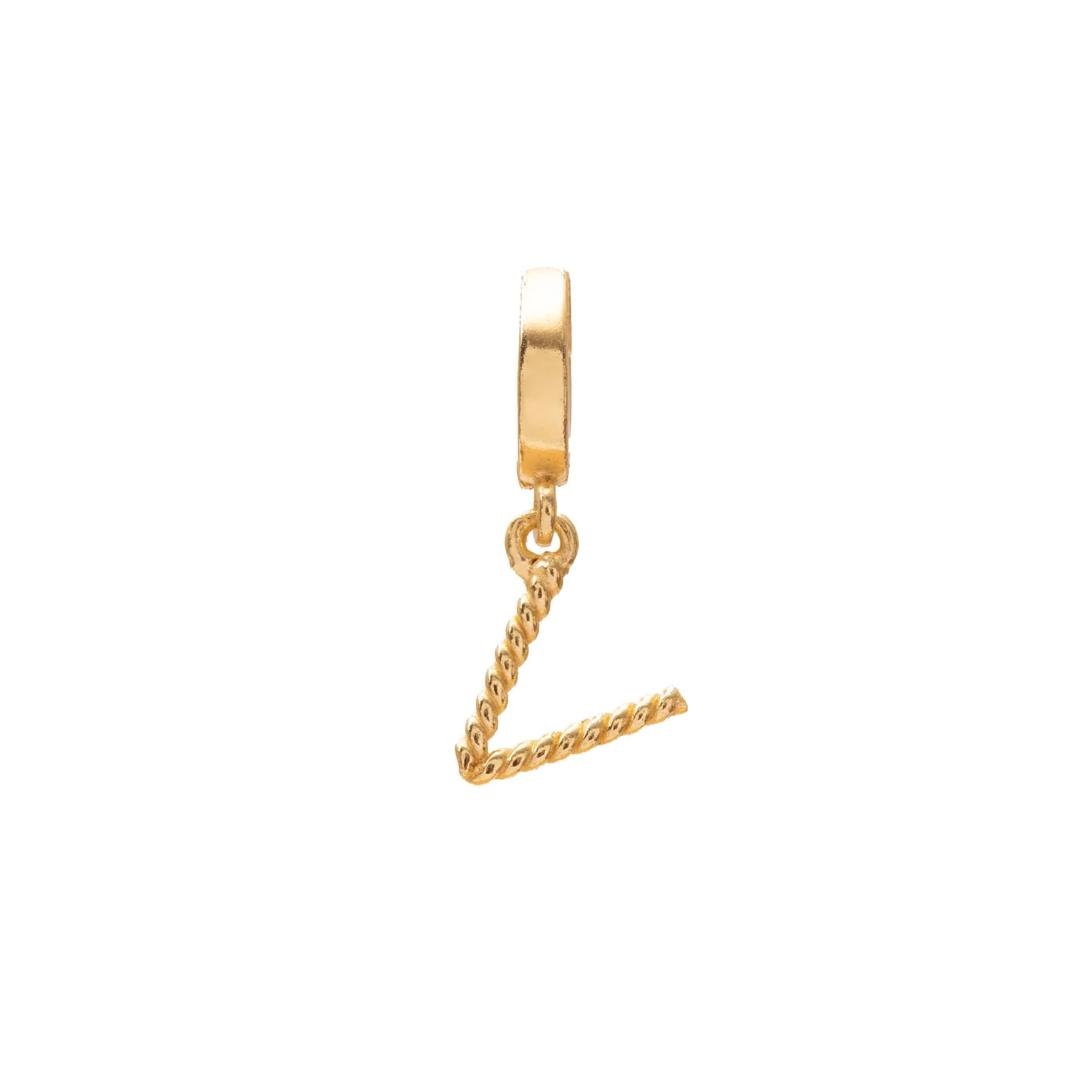 Initial small charm gold hinge pendant - Image 21