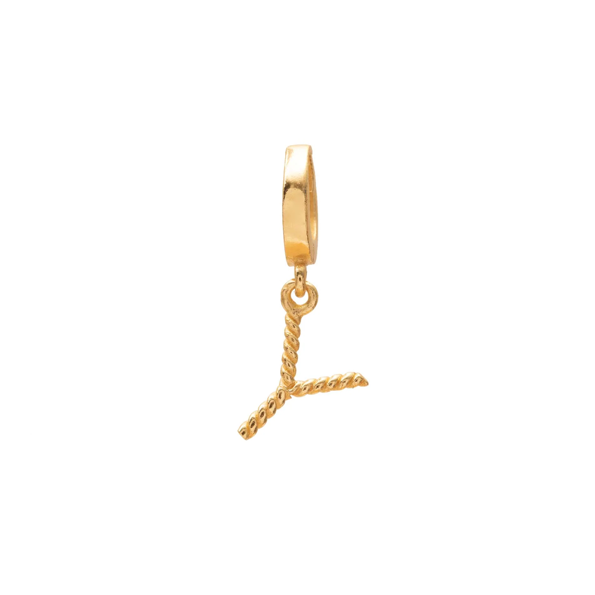 Initial small charm gold hinge pendant - Image 24