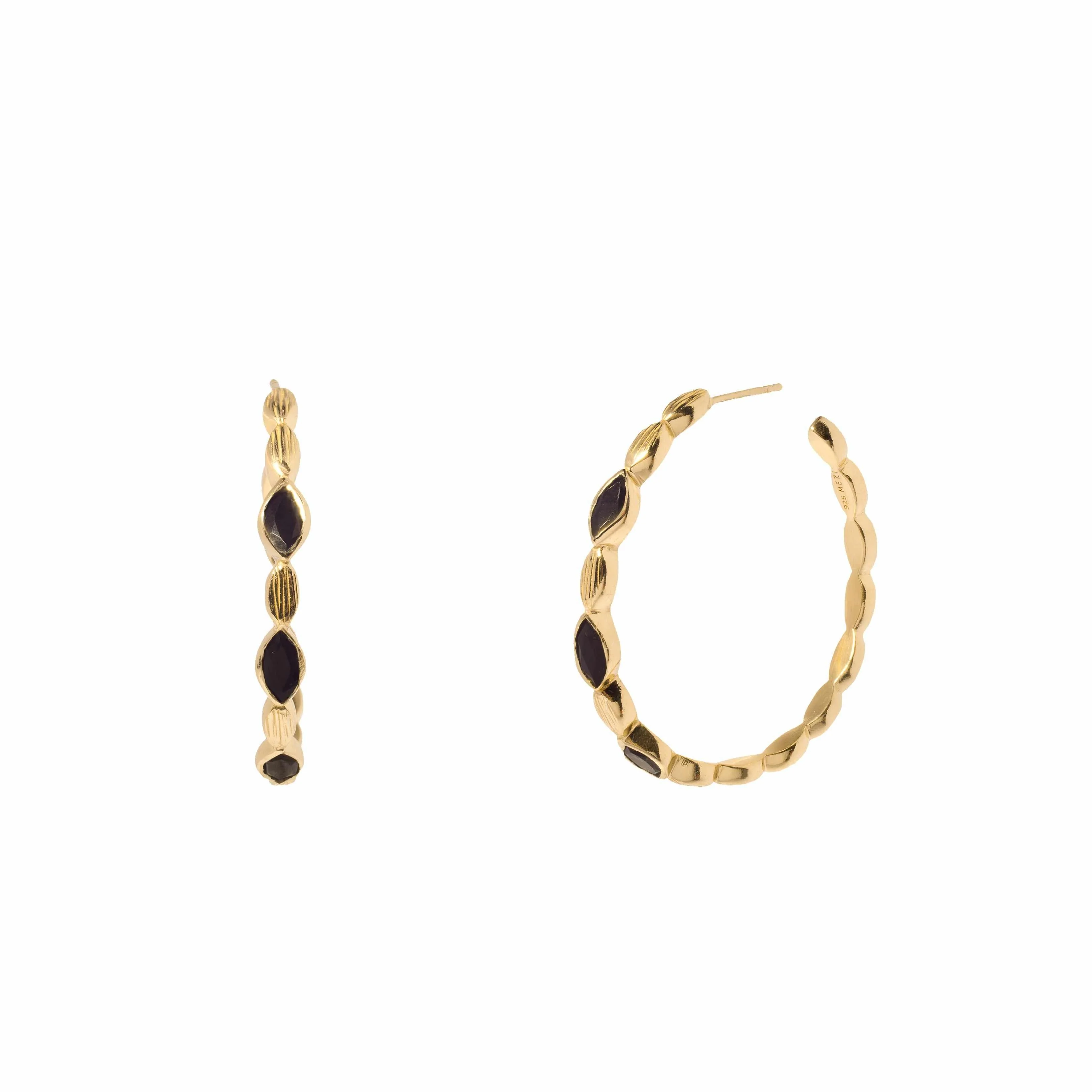 Irina semi-precious hoop earring - Image 2