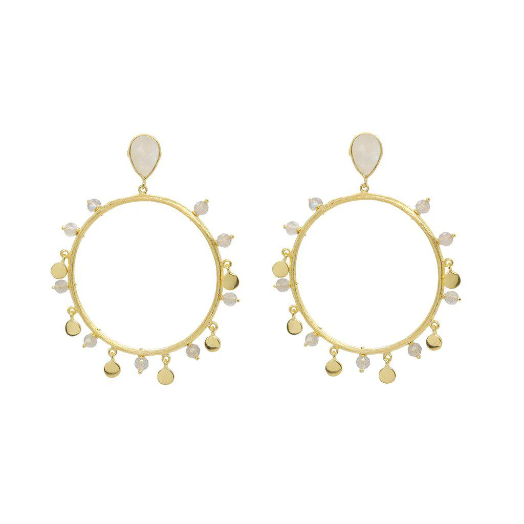 Irma semi-precious drop earrings - Image 3