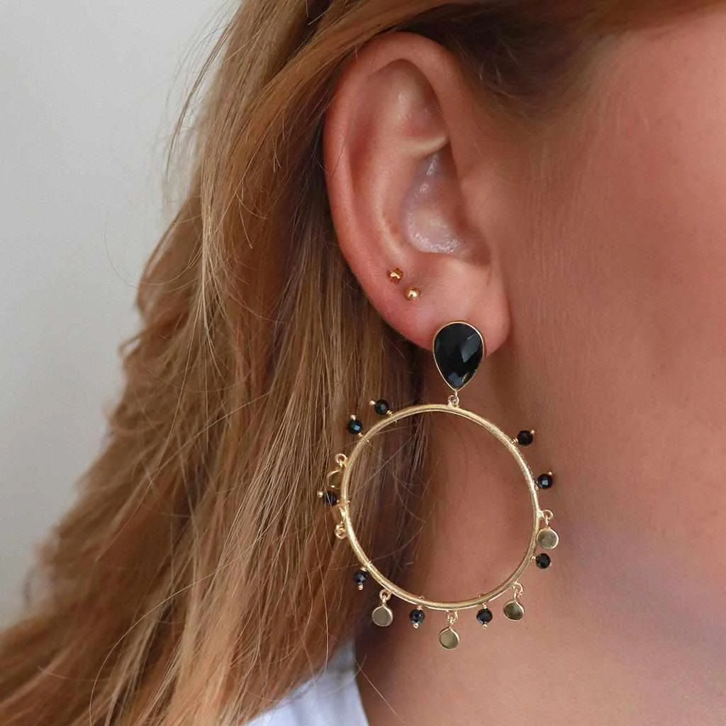 Irma semi-precious drop earrings - Image 4