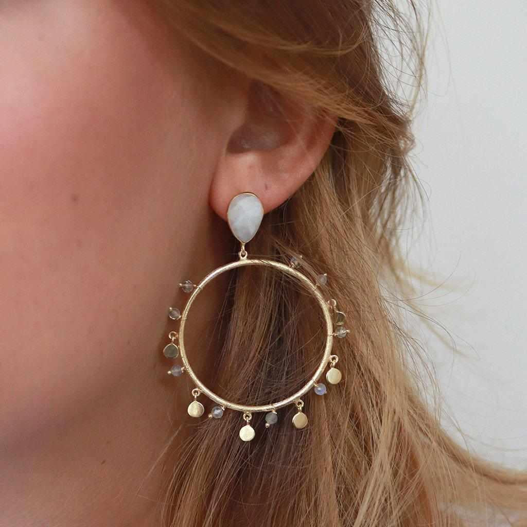 Irma semi-precious drop earrings - Image 6