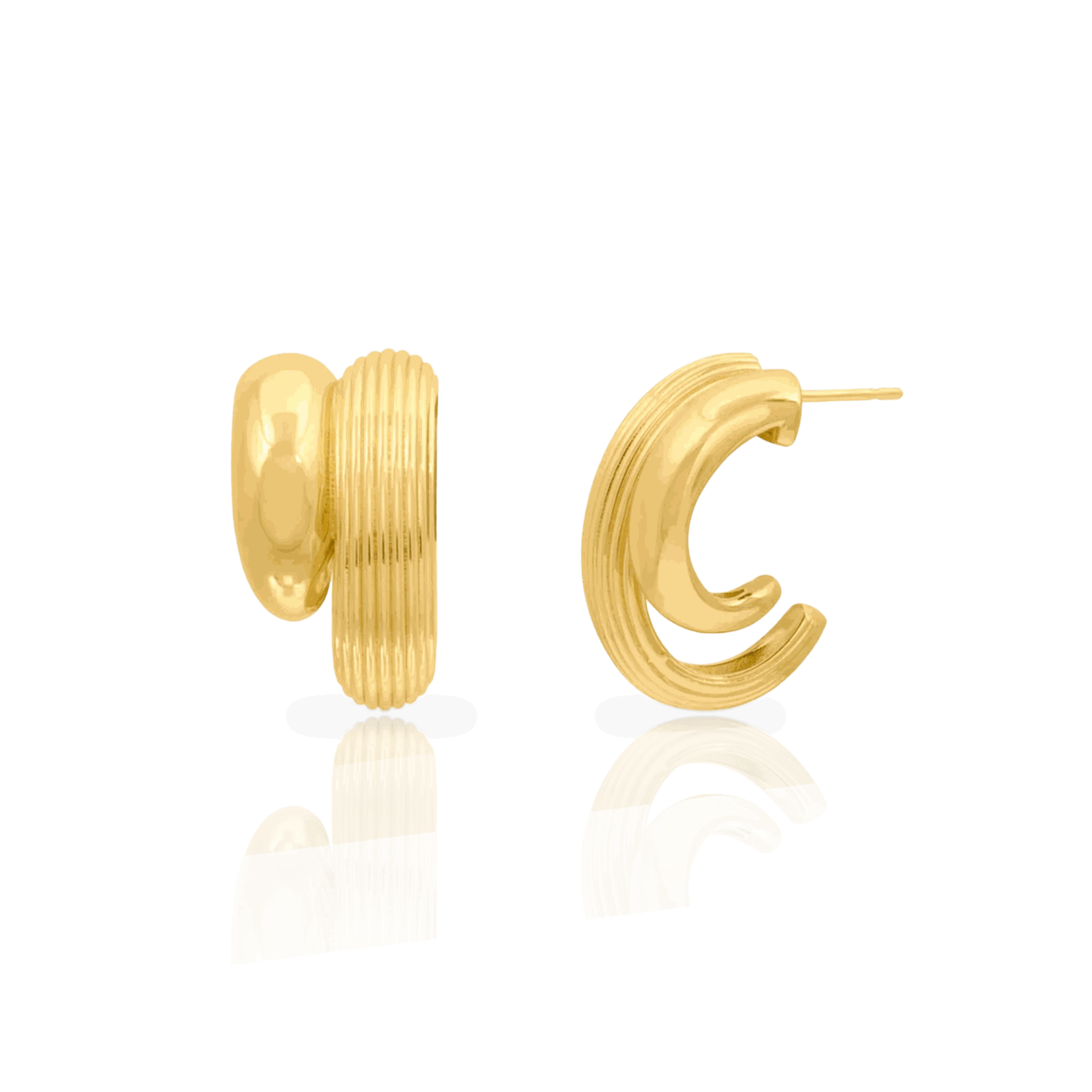 Isola gold hoop earring