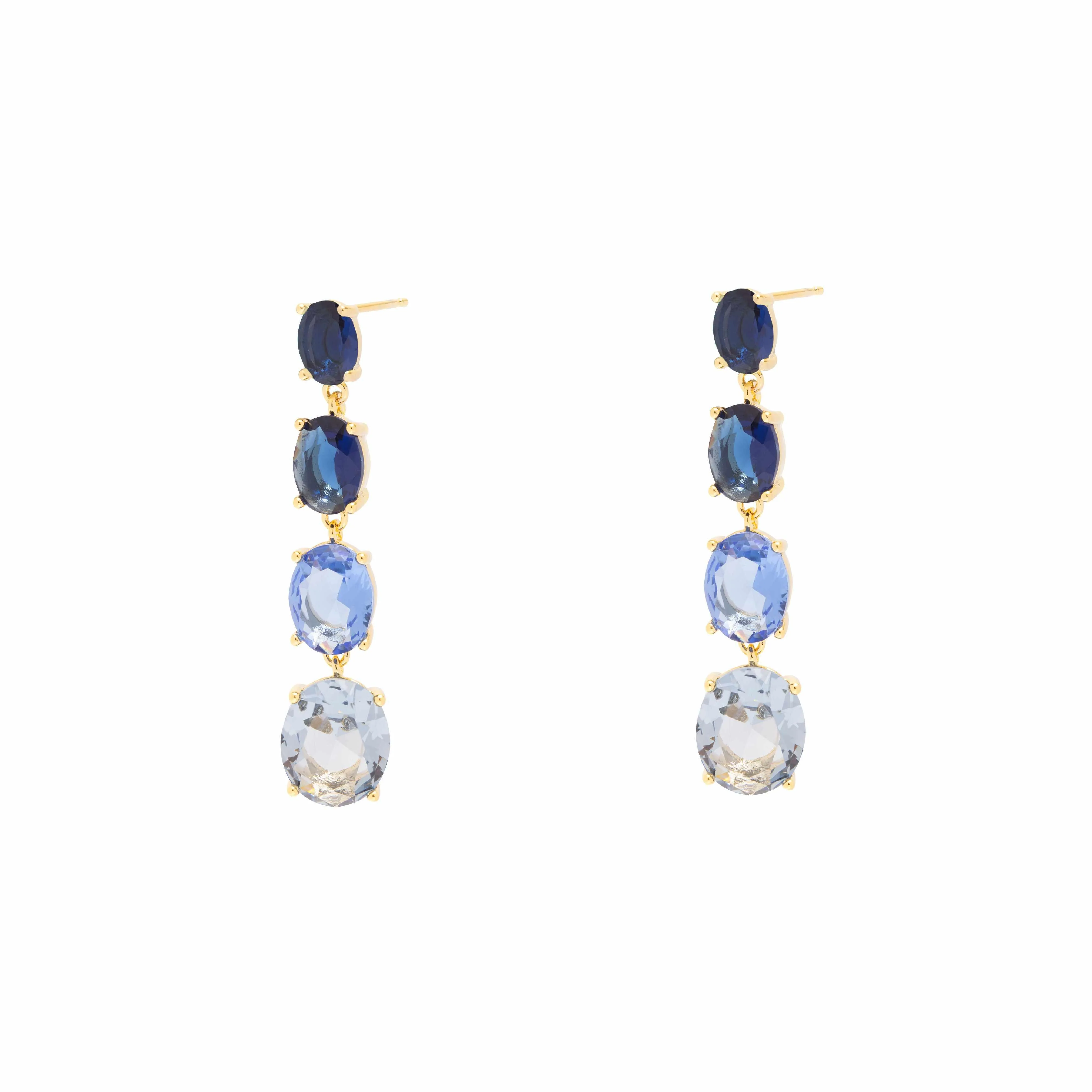 Janan oval drop crystal earrings - Image 3