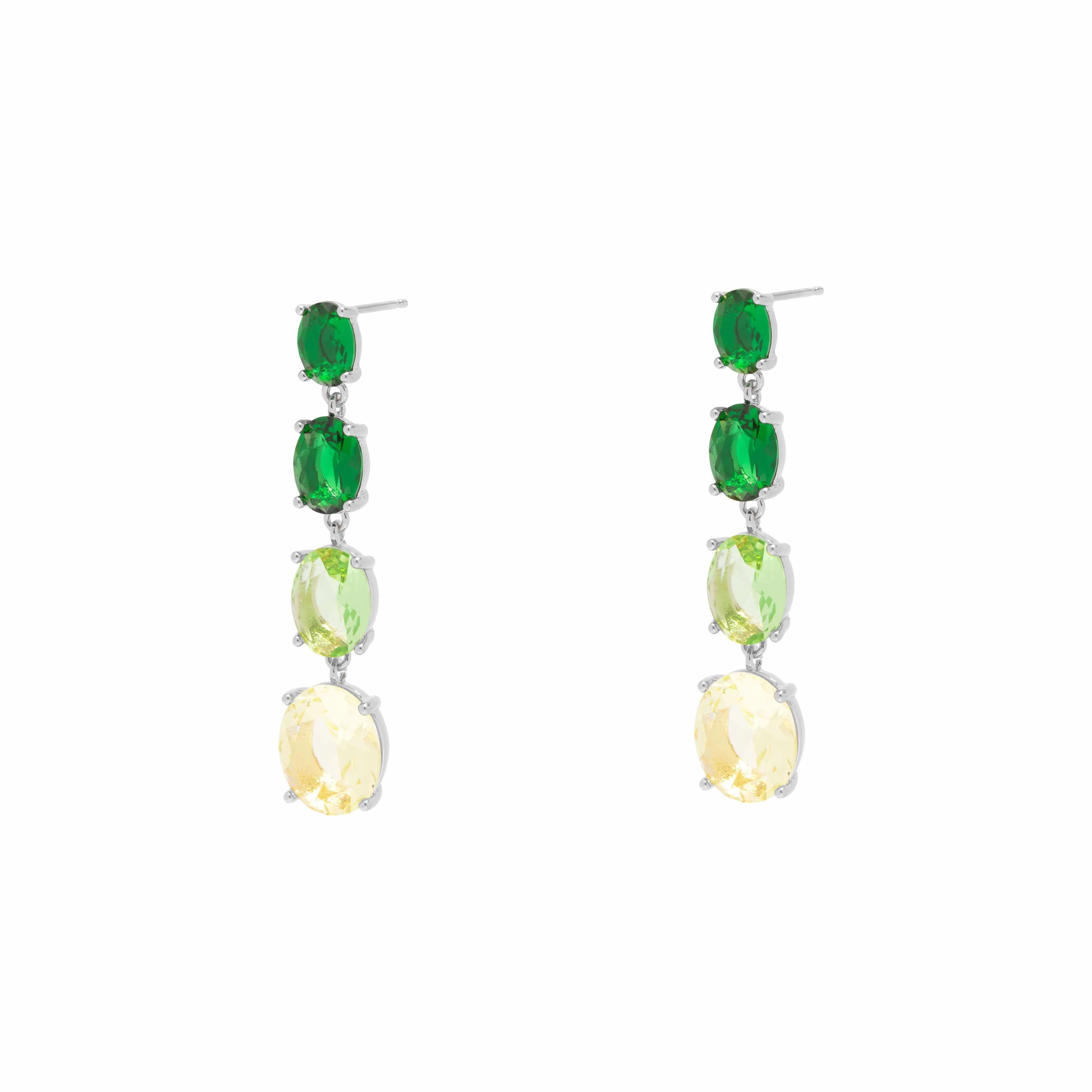 Janan oval drop crystal earrings - Image 4
