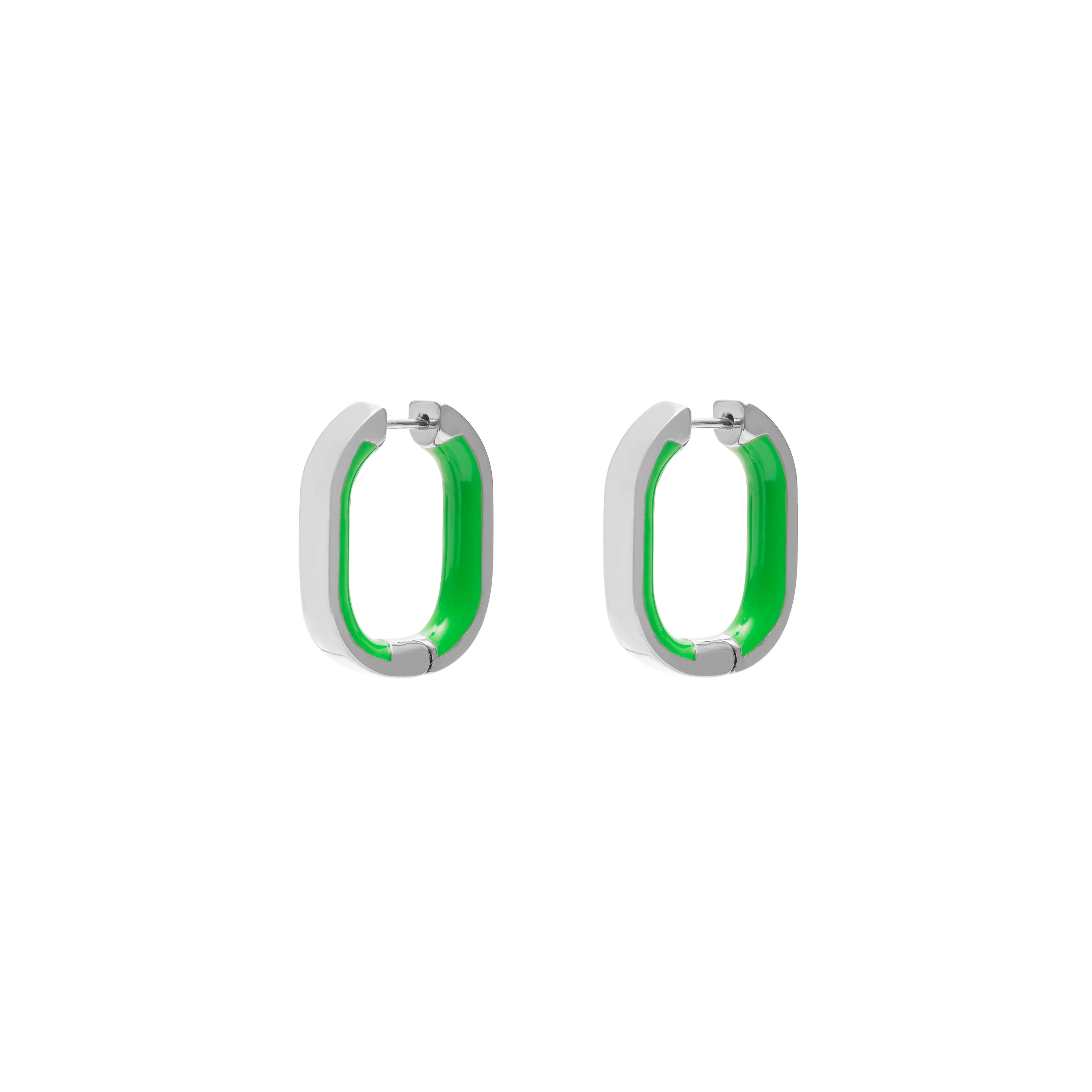 Juni enamel hoop earrings - Image 3
