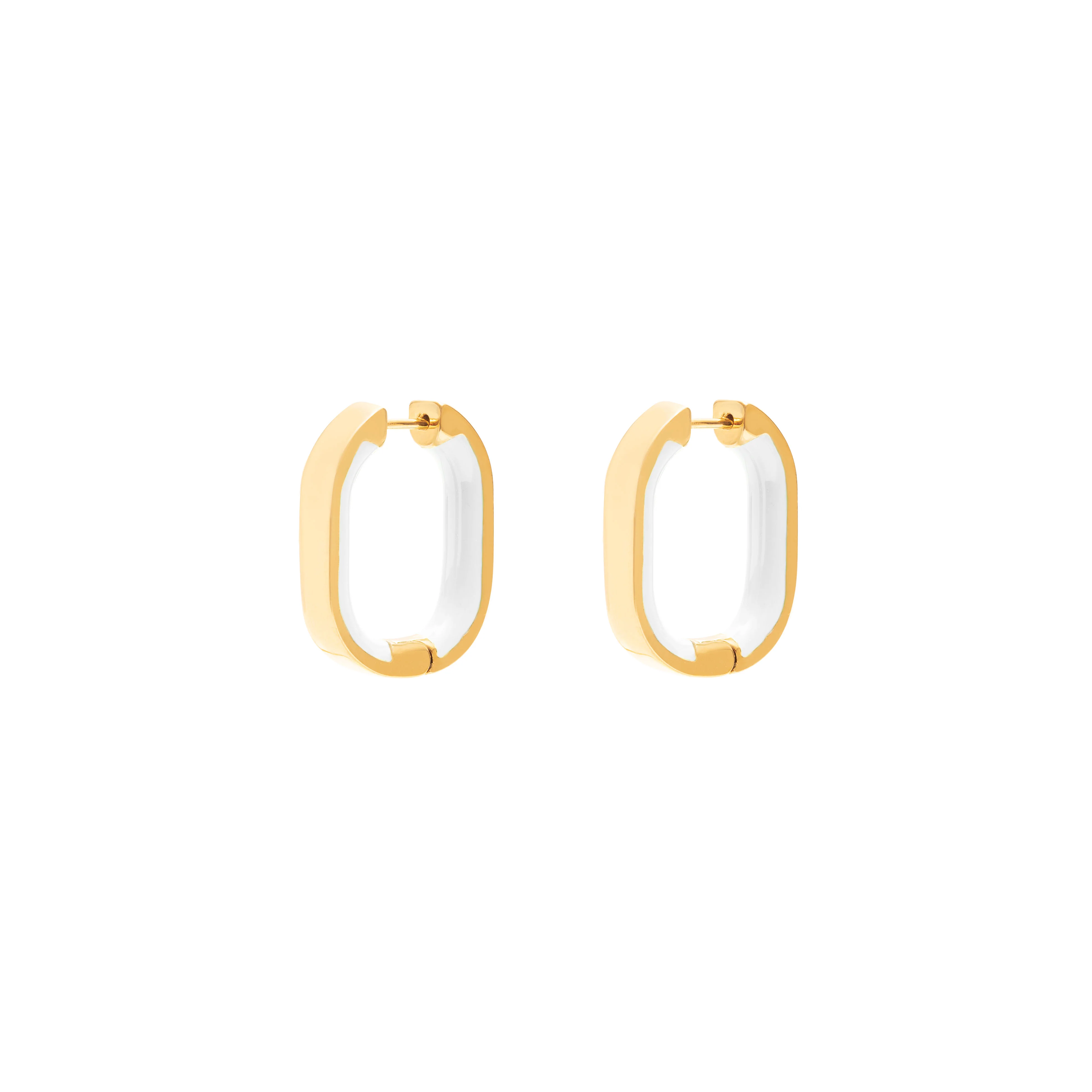 Juni enamel hoop earrings - Image 4