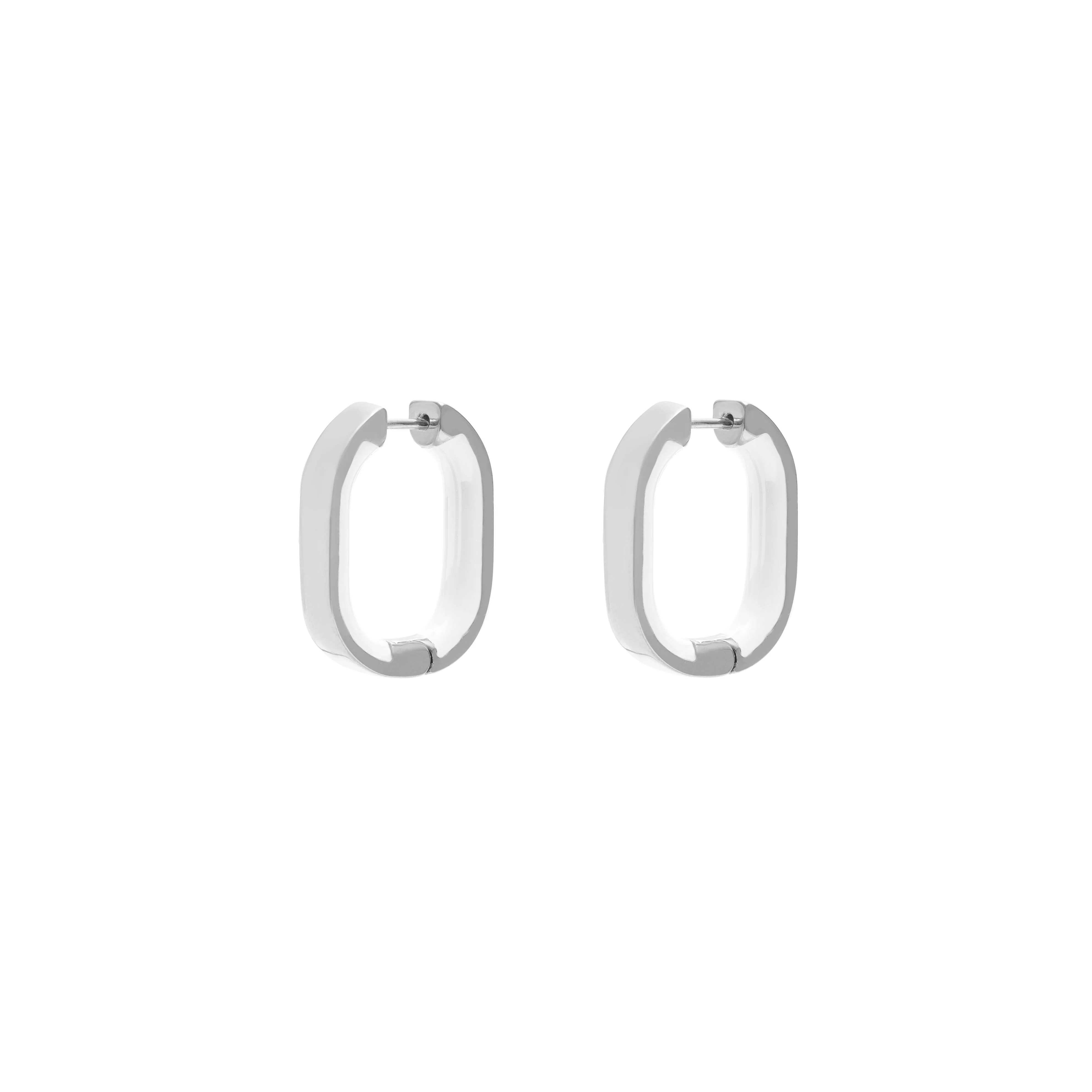 Juni enamel hoop earrings - Image 5