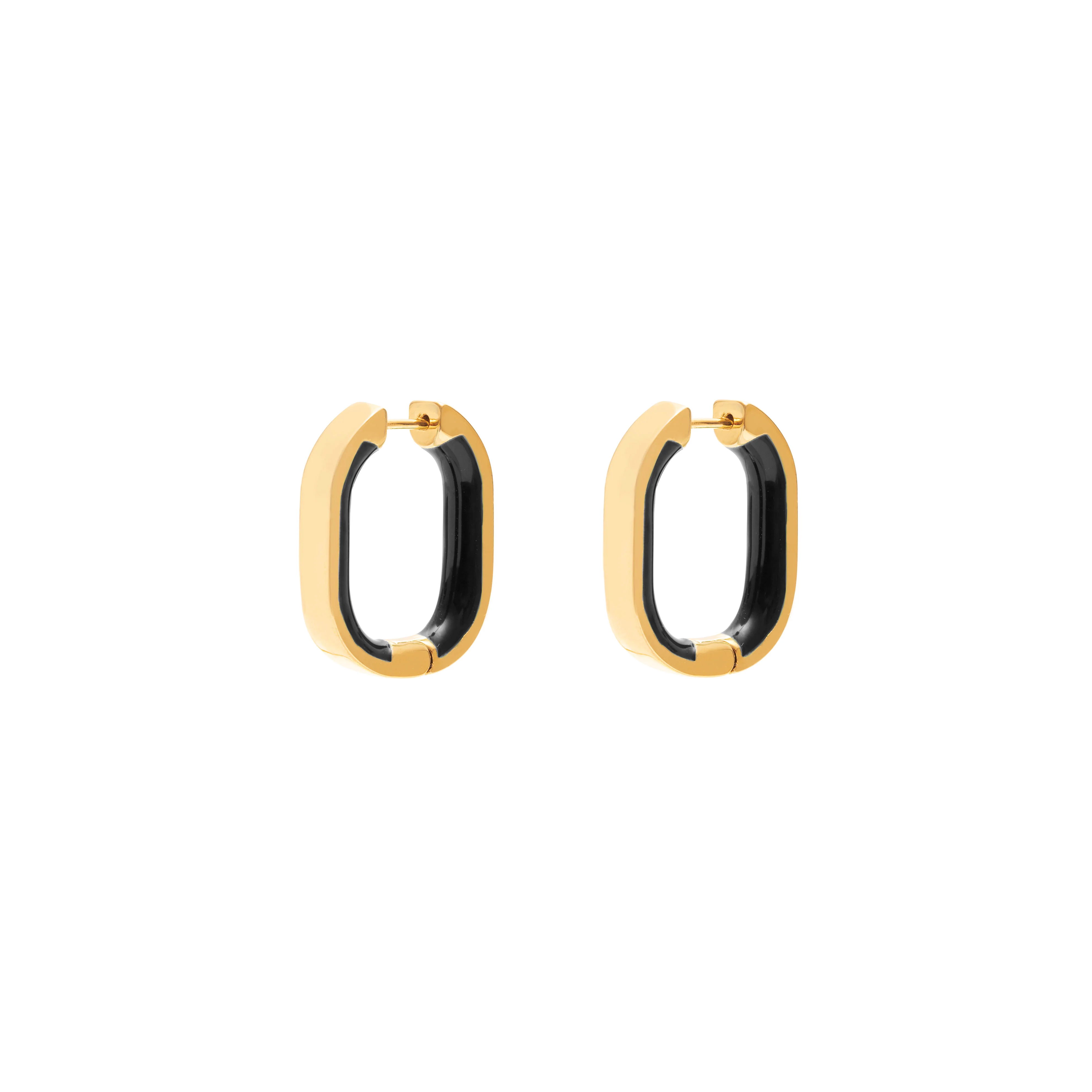 Juni enamel hoop earrings - Image 6