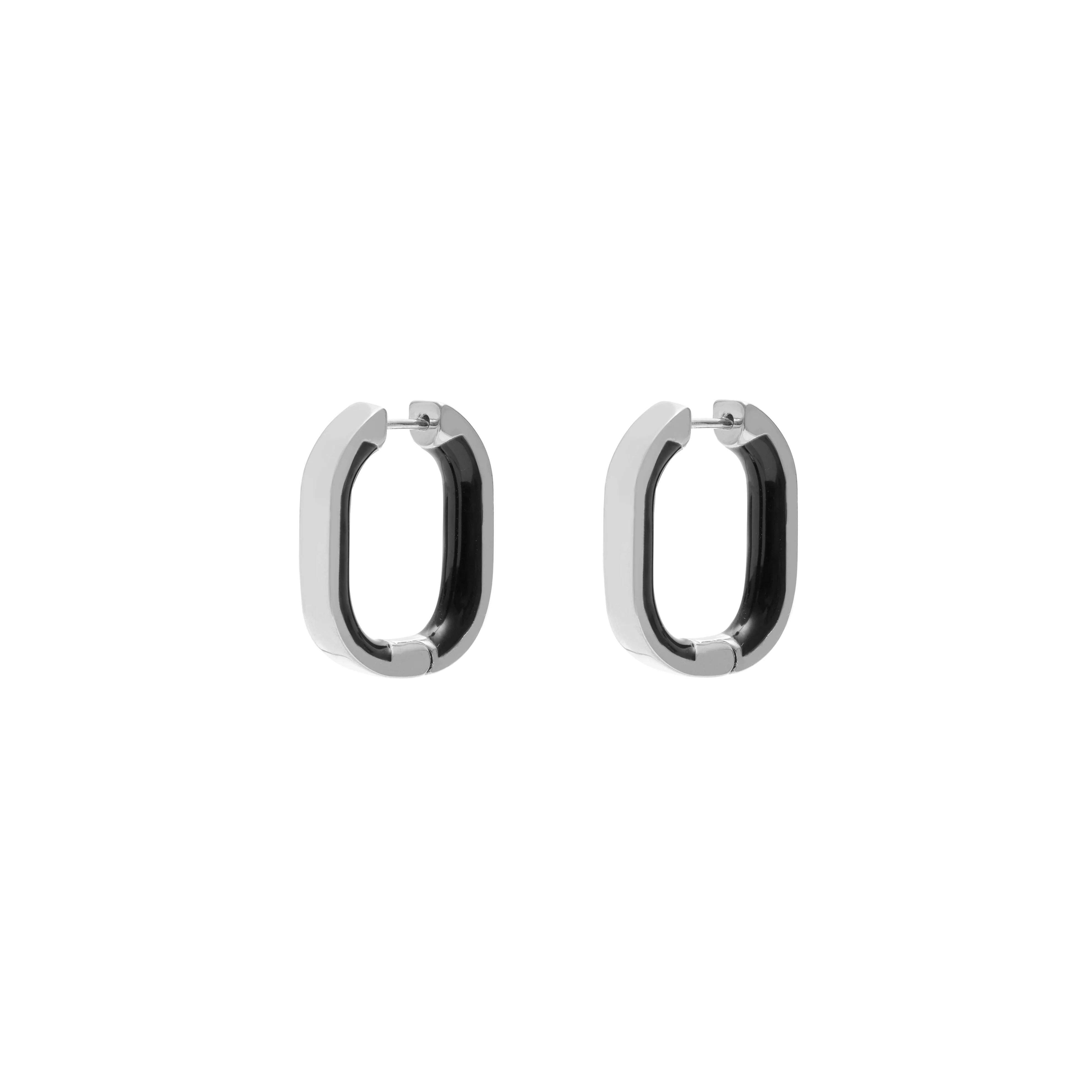 Juni enamel hoop earrings - Image 7