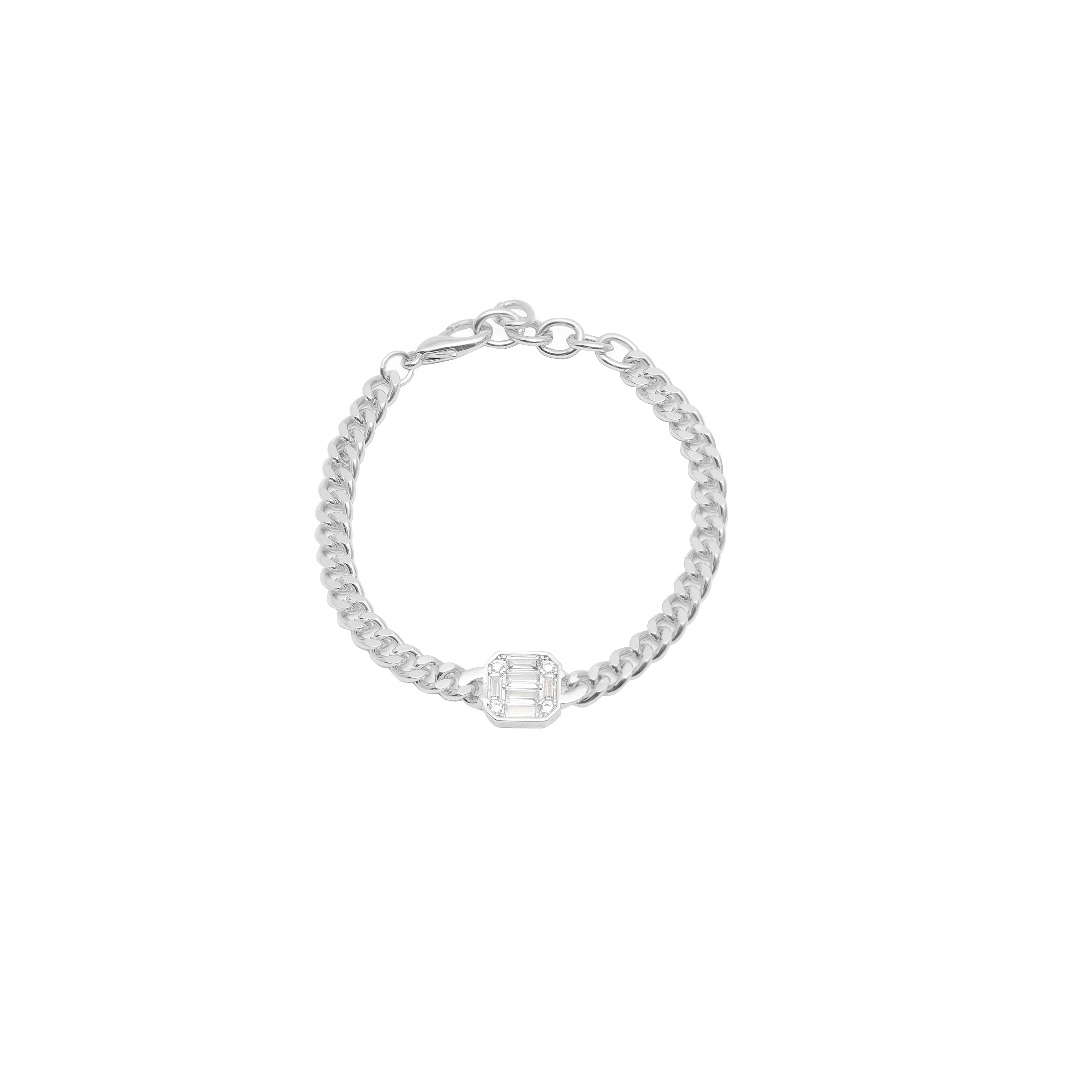 Kara crystal cuban link chain bracelet - Image 3