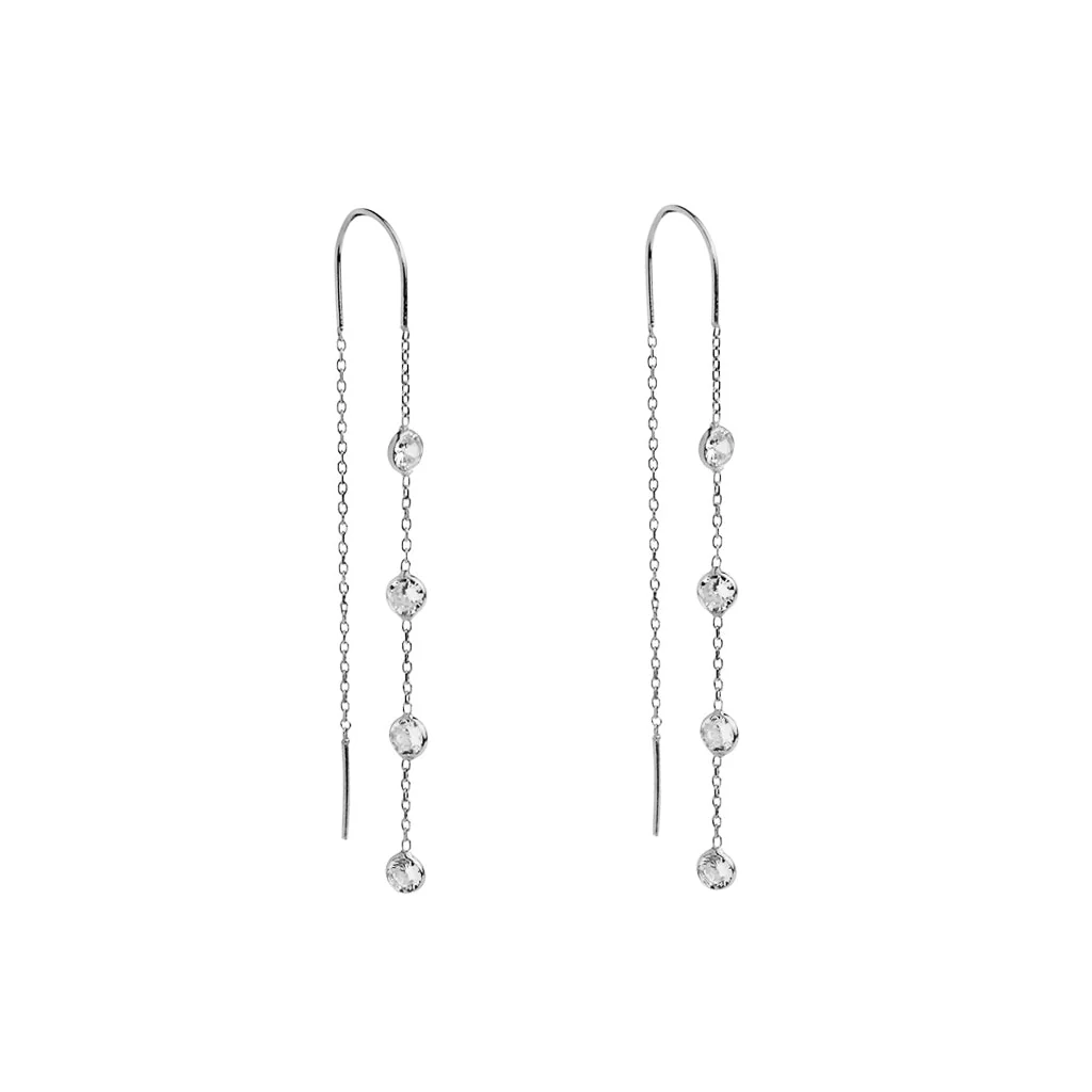 Keva thread hook crystal earrings - Image 3