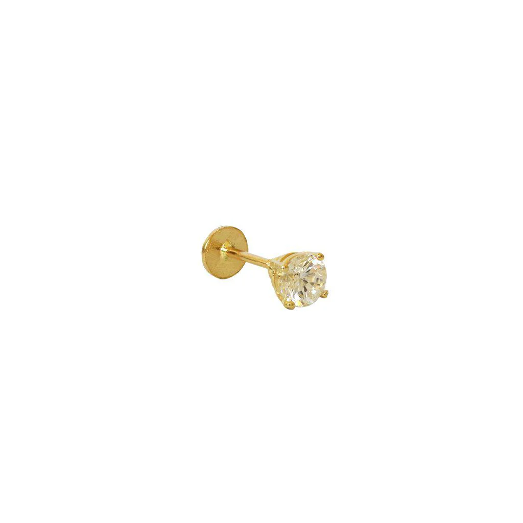 Labret - 14k gold cubic zirconia - Image 2