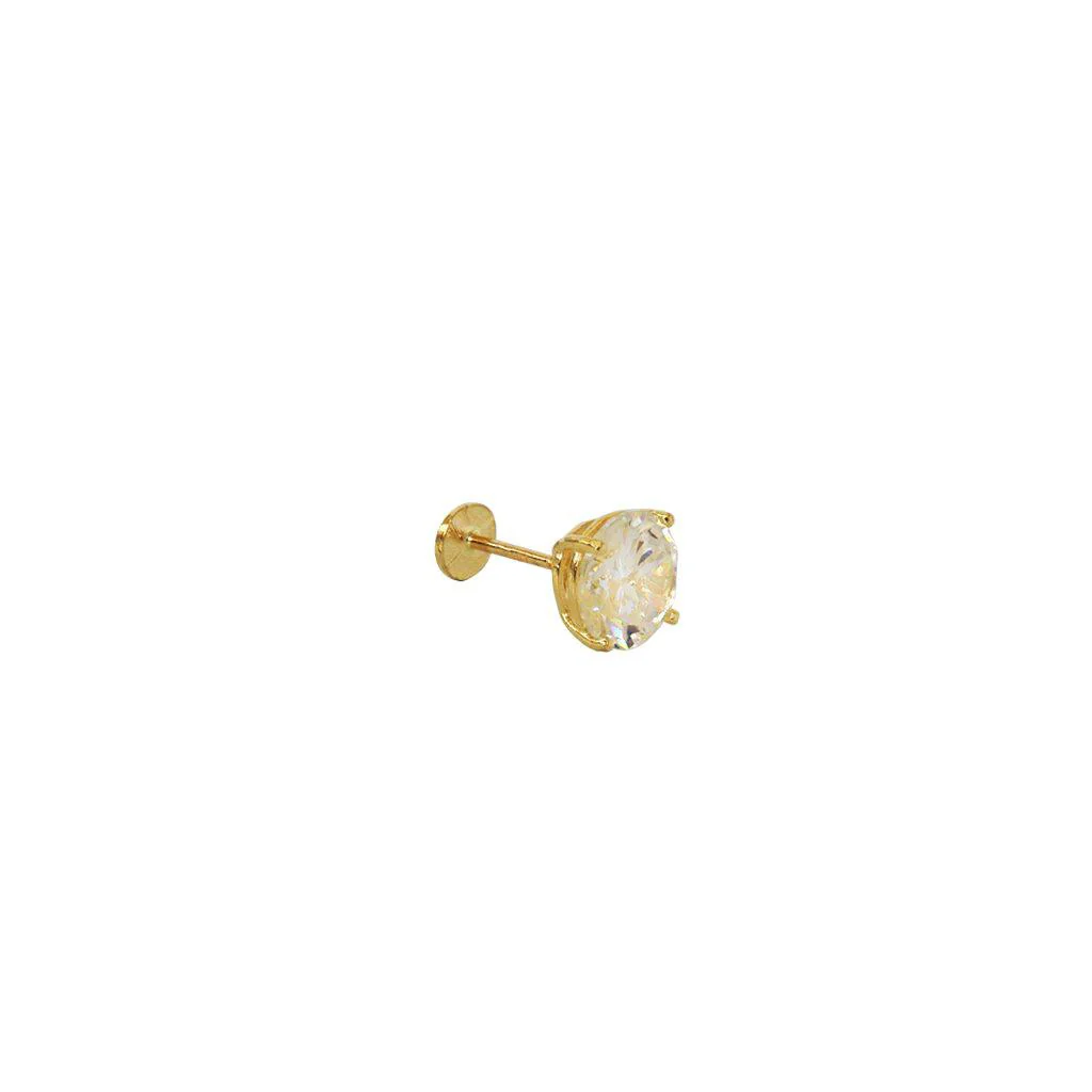 Labret - 14k gold cubic zirconia - Image 5