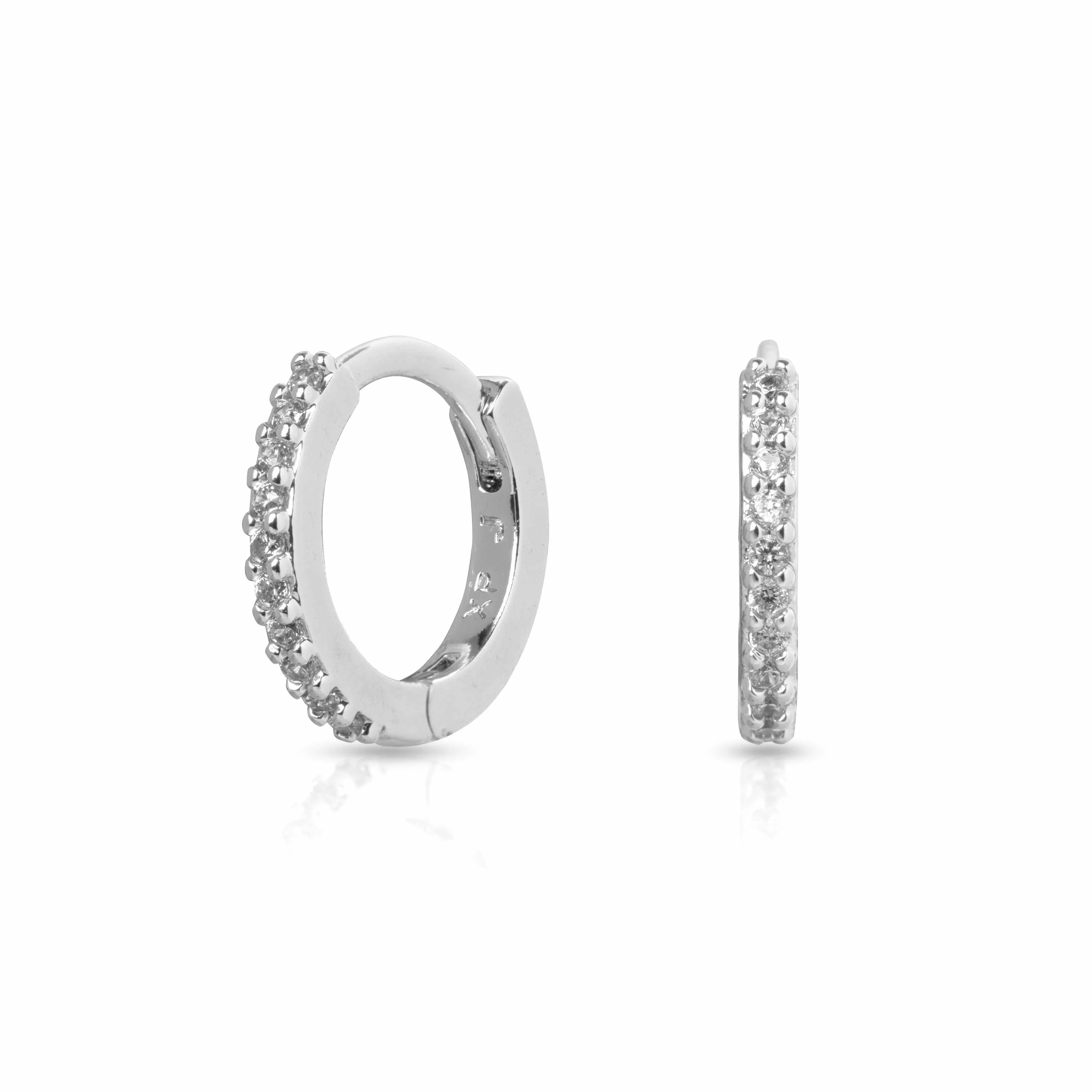 Liah medium crystal huggies 8mm - Image 3