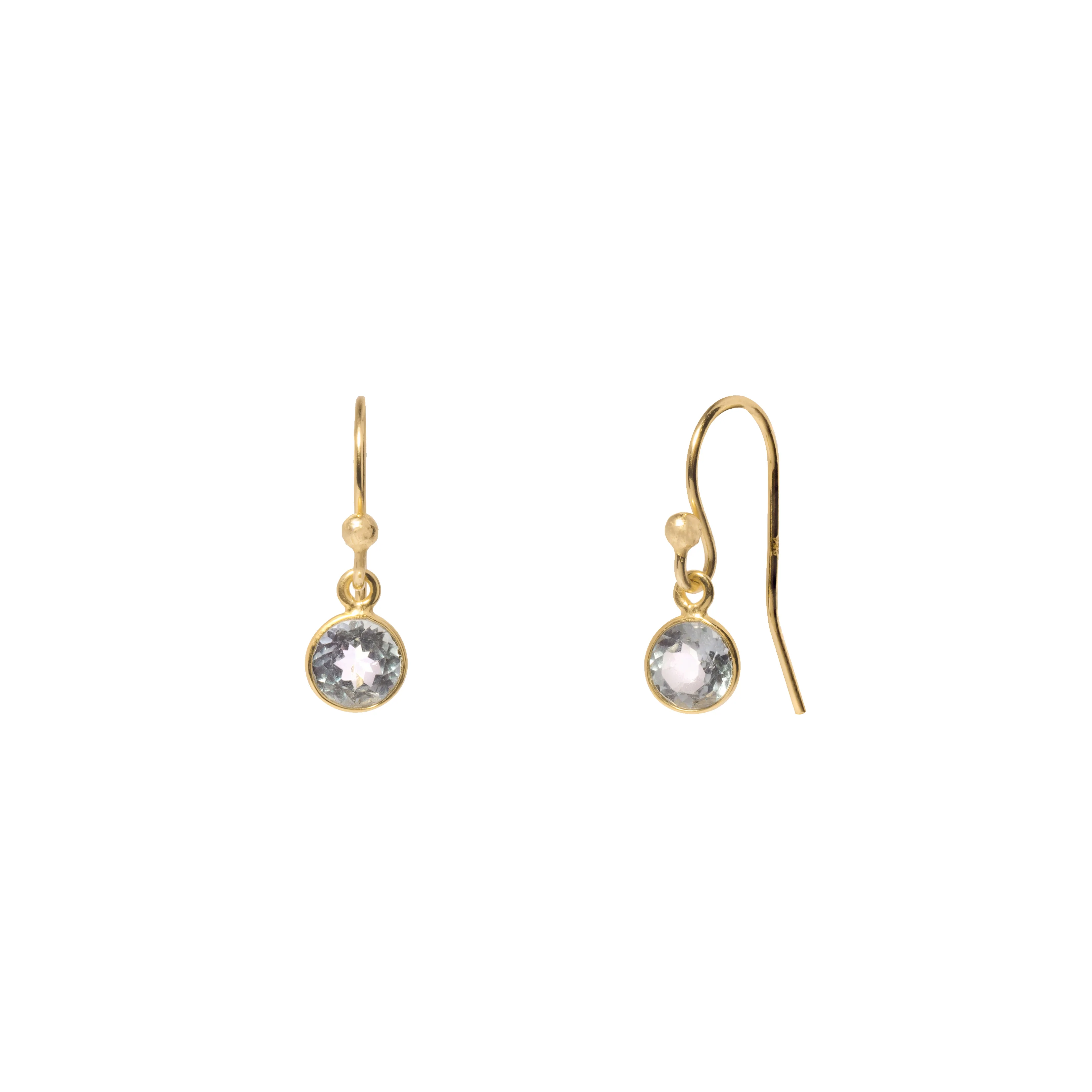 Linda round drop semi-precious earrings - Image 3
