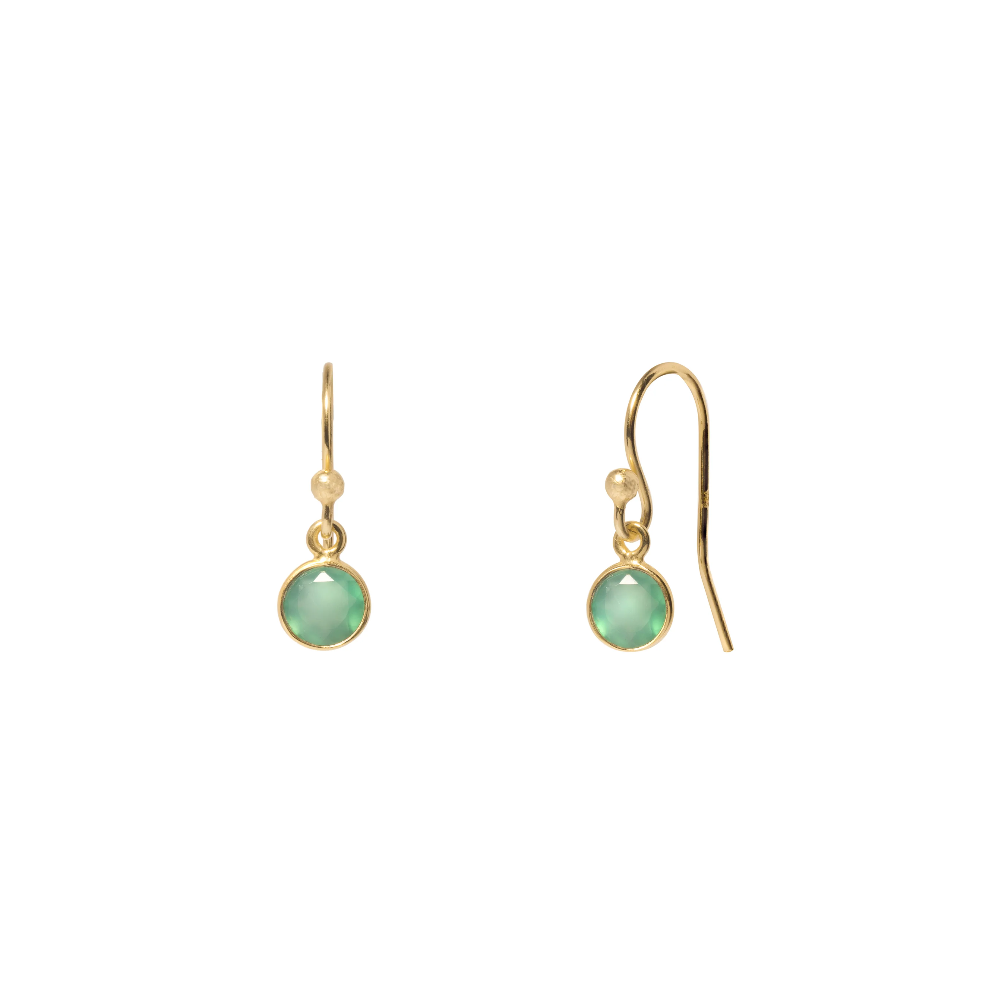 Linda round drop semi-precious earrings - Image 4