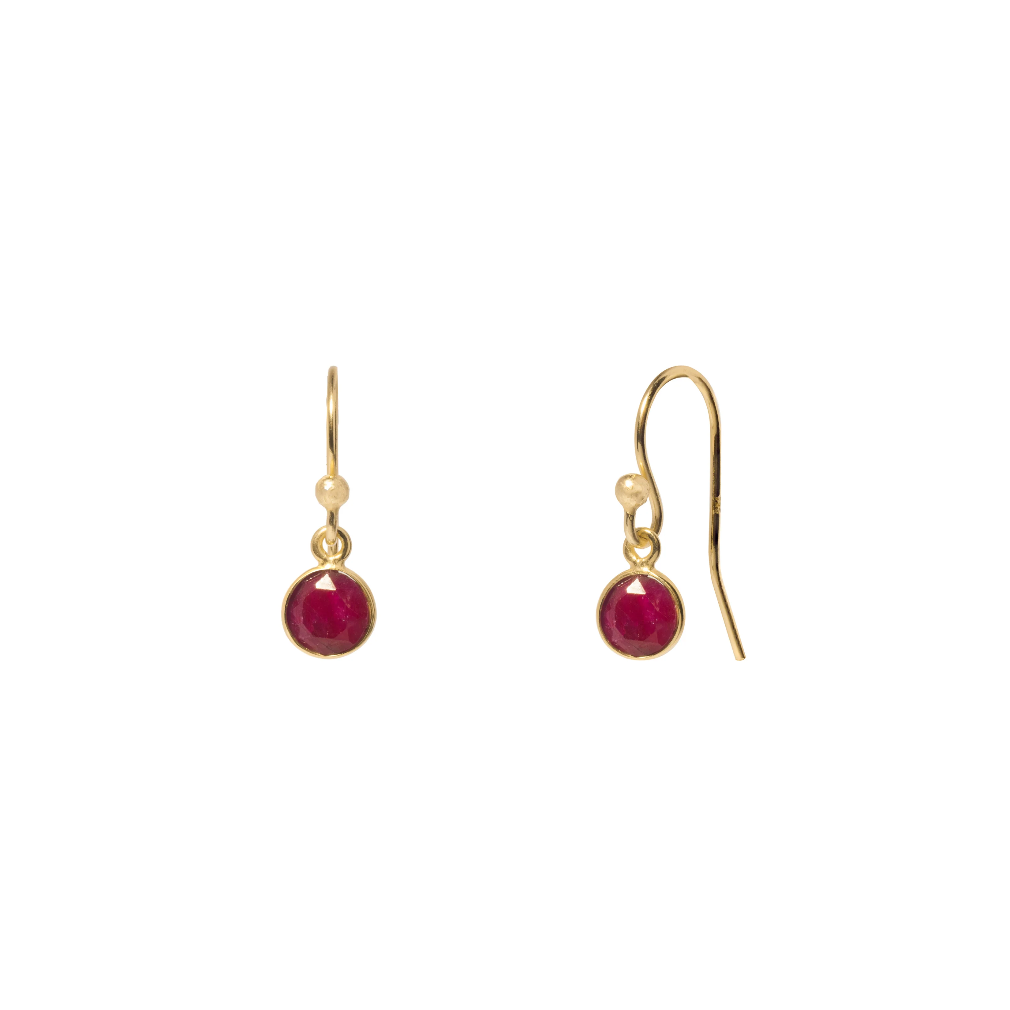 Linda round drop semi-precious earrings - Image 5