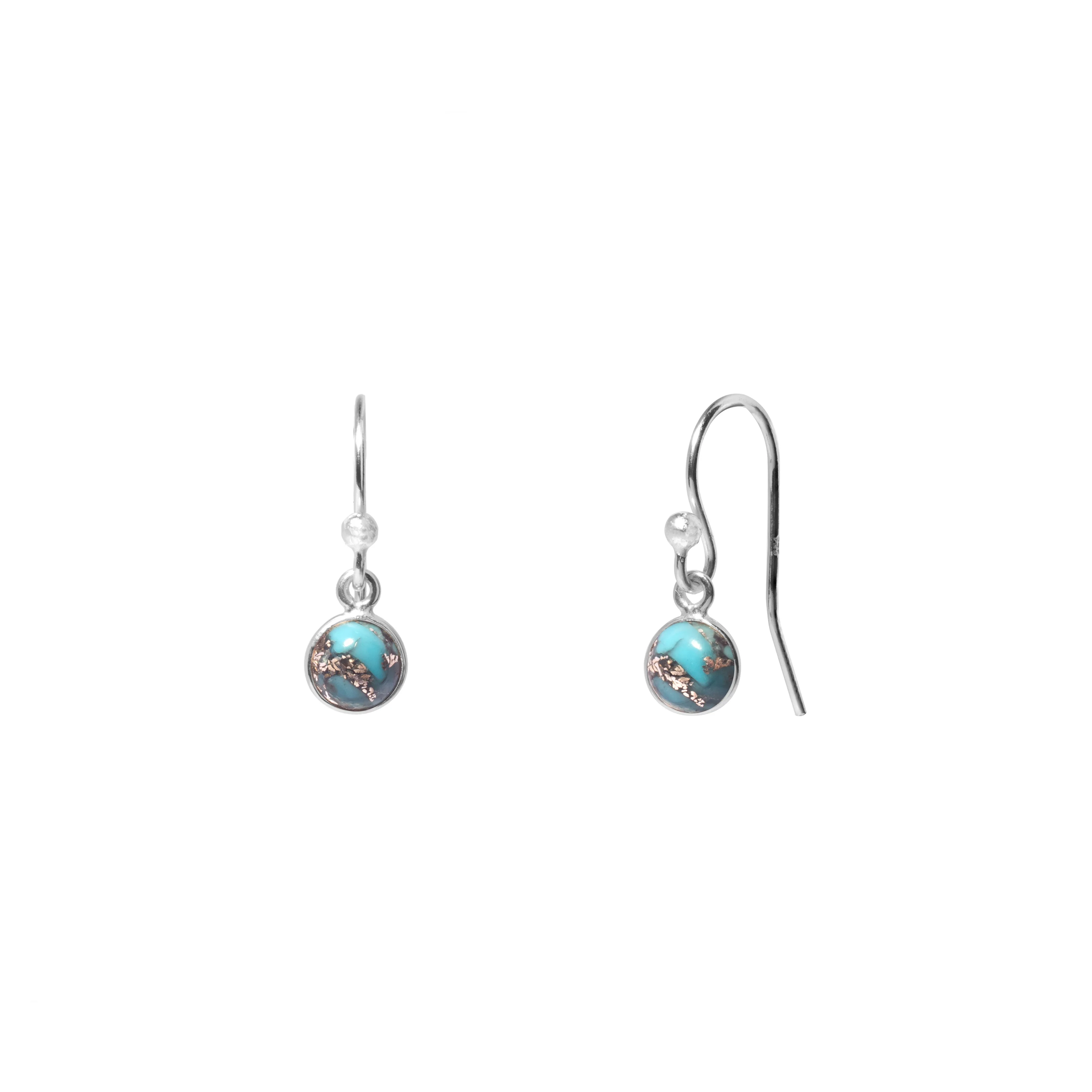 Linda round drop semi-precious earrings - Image 6