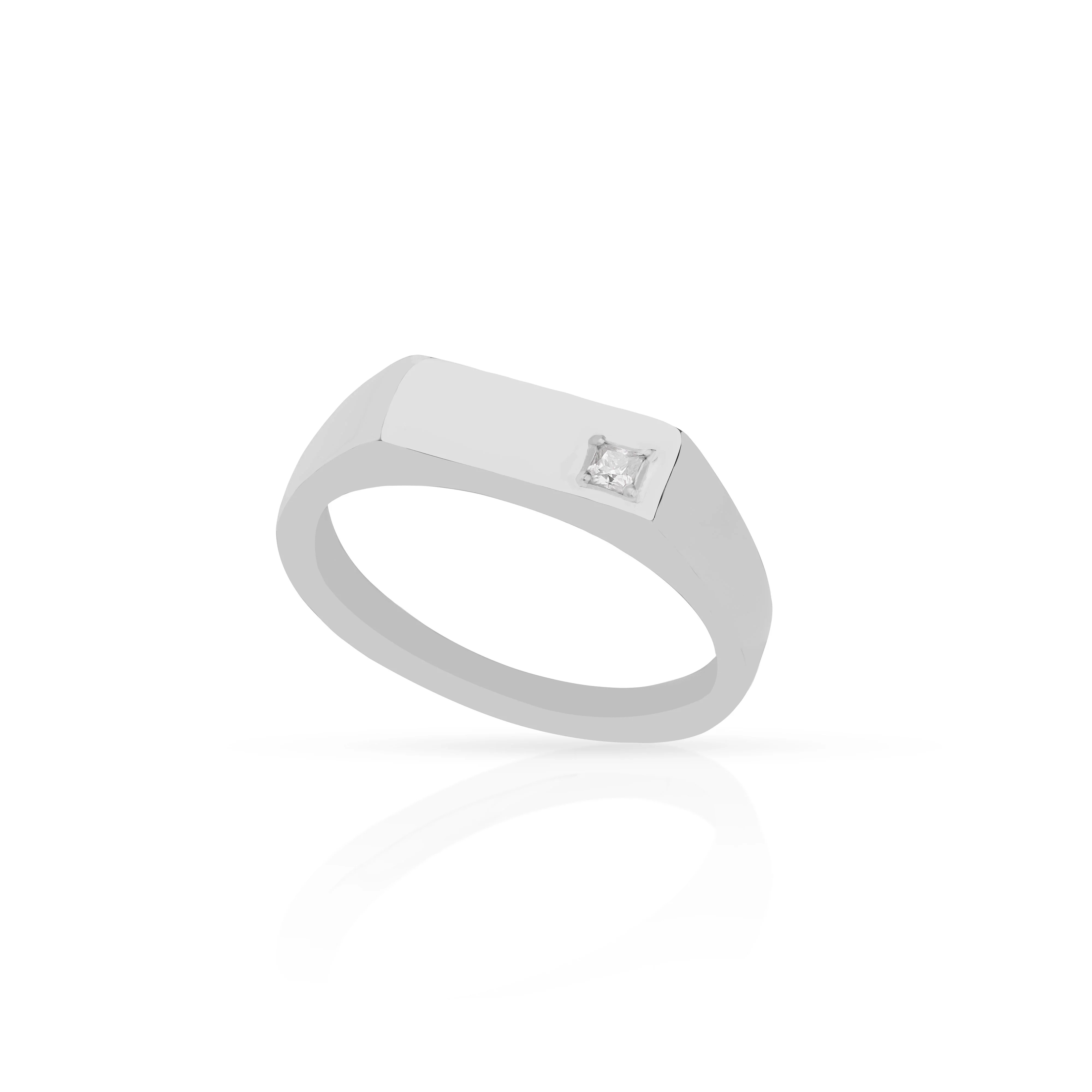 Linea moissanite rectangle ring - Image 2