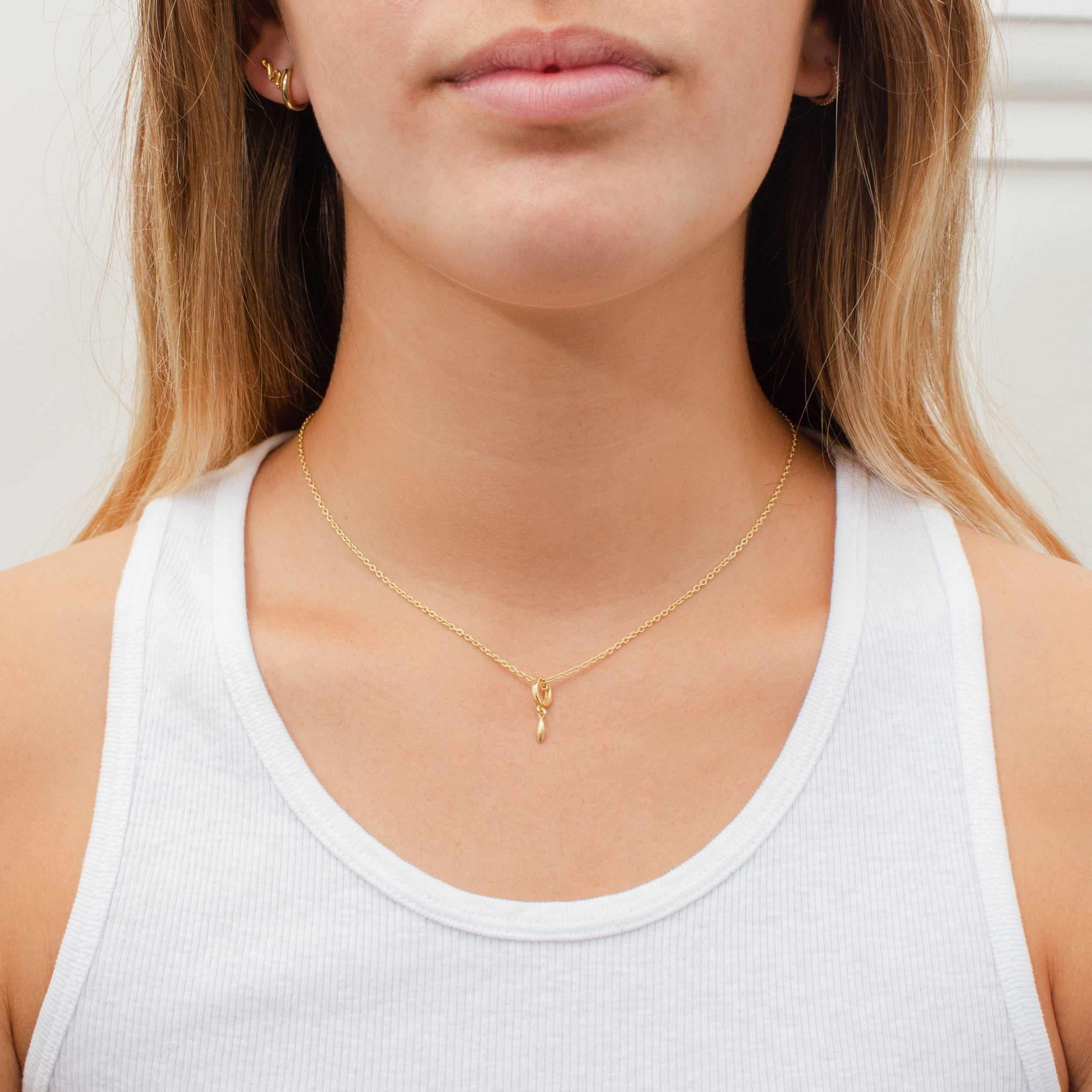 Louna diamond charm gold hinge pendant - Image 6