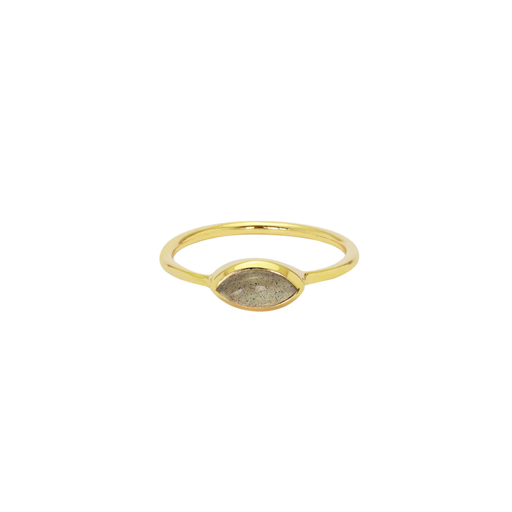 Luka 2 micron gold semi-precious ring - Image 2