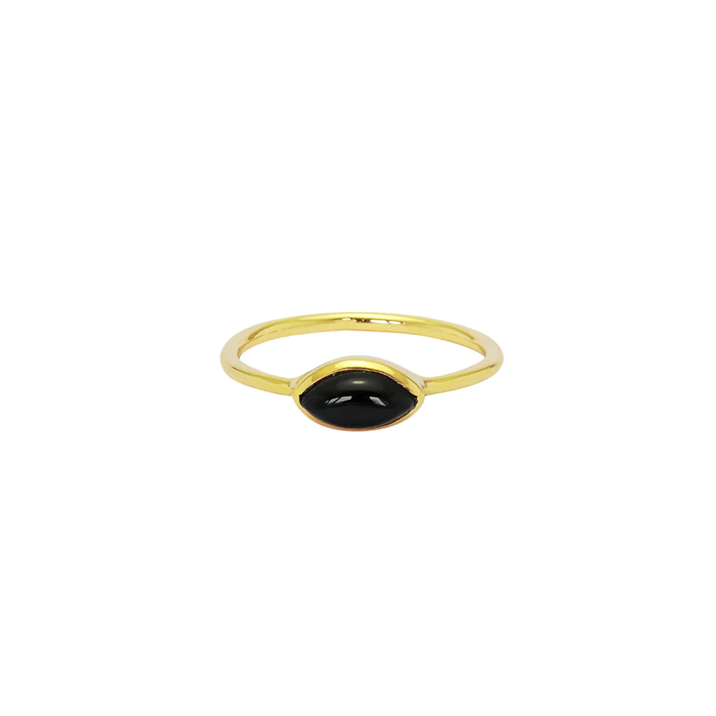 Luka 2 micron gold semi-precious ring - Image 3