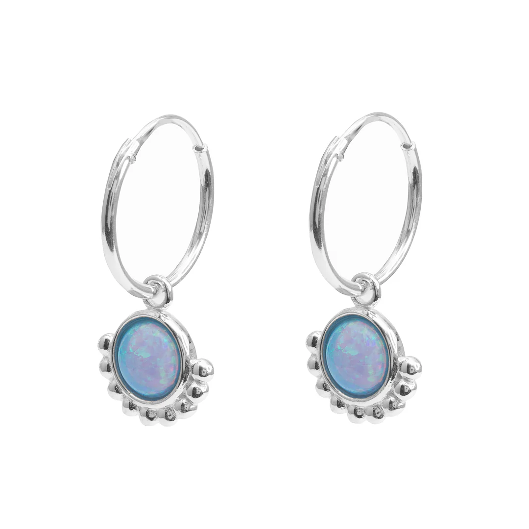 Mahin opalite hoop drop earrings