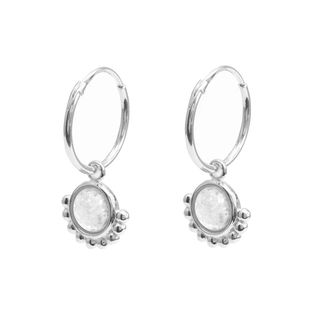 Mahin opalite hoop drop earrings - Image 3