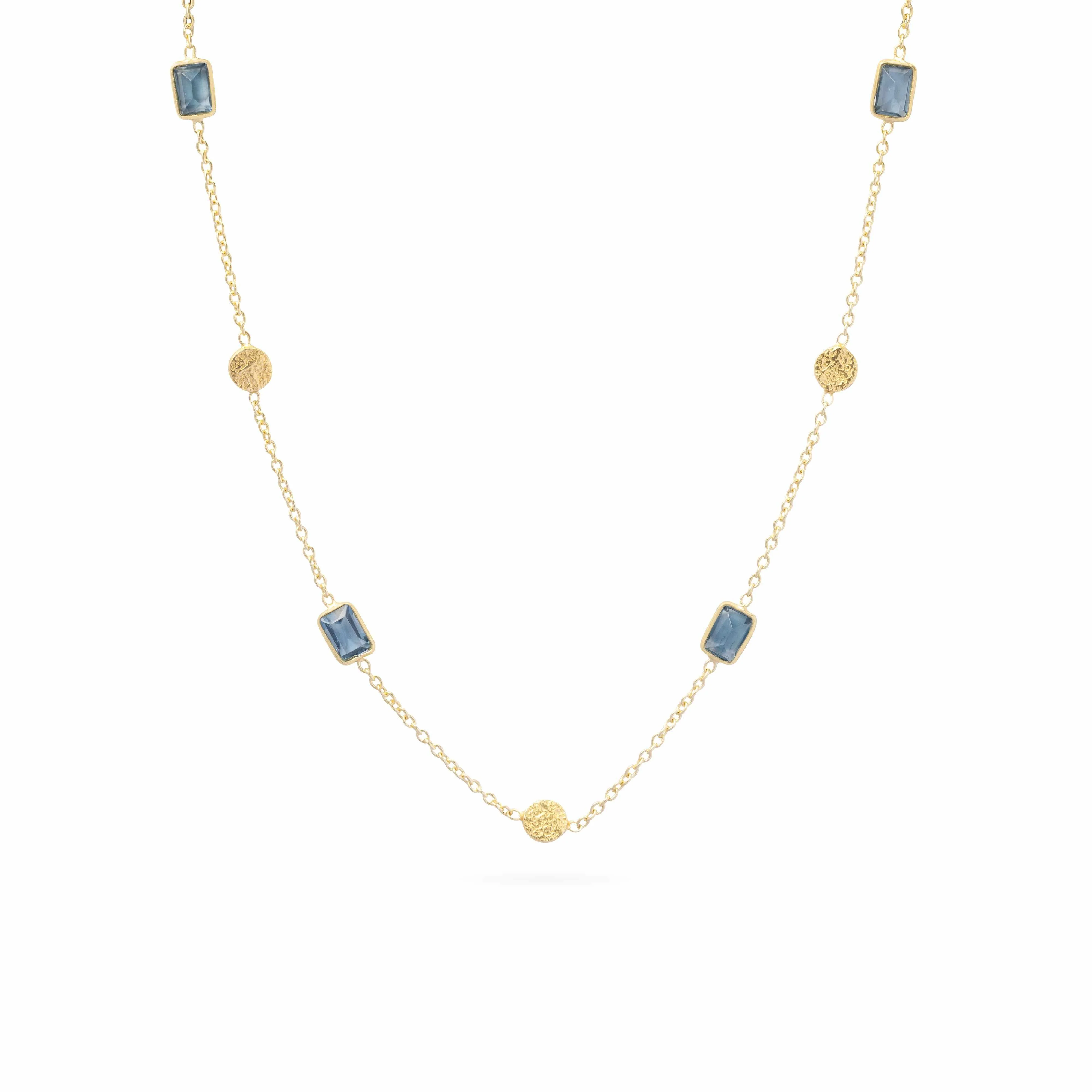 Mehi semi-precious stone gold necklace - Image 2
