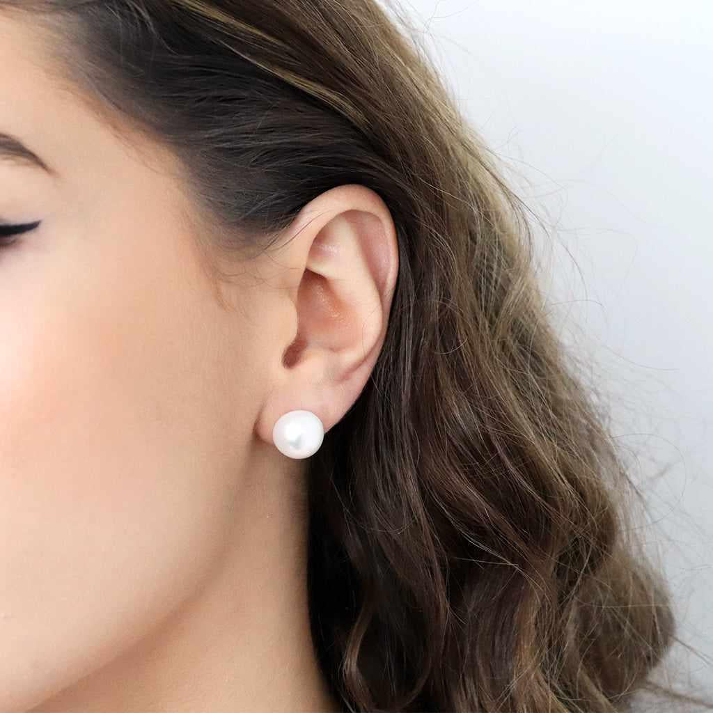 Freshwater pearl sterling silver studs - Image 3