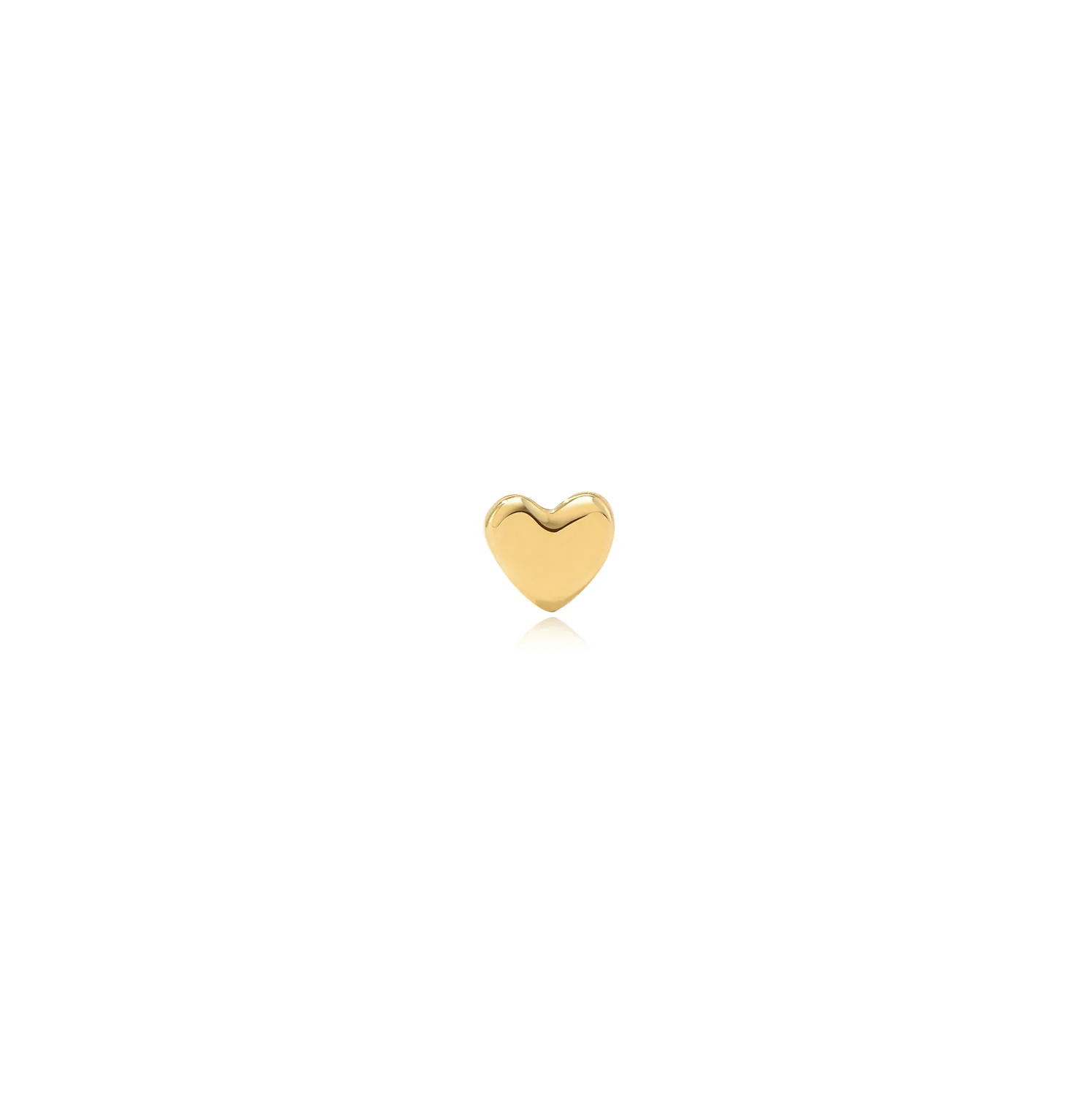 Nimes Mini Heart Labret Earring – 14K Solid Gold Flat Back - Image 3