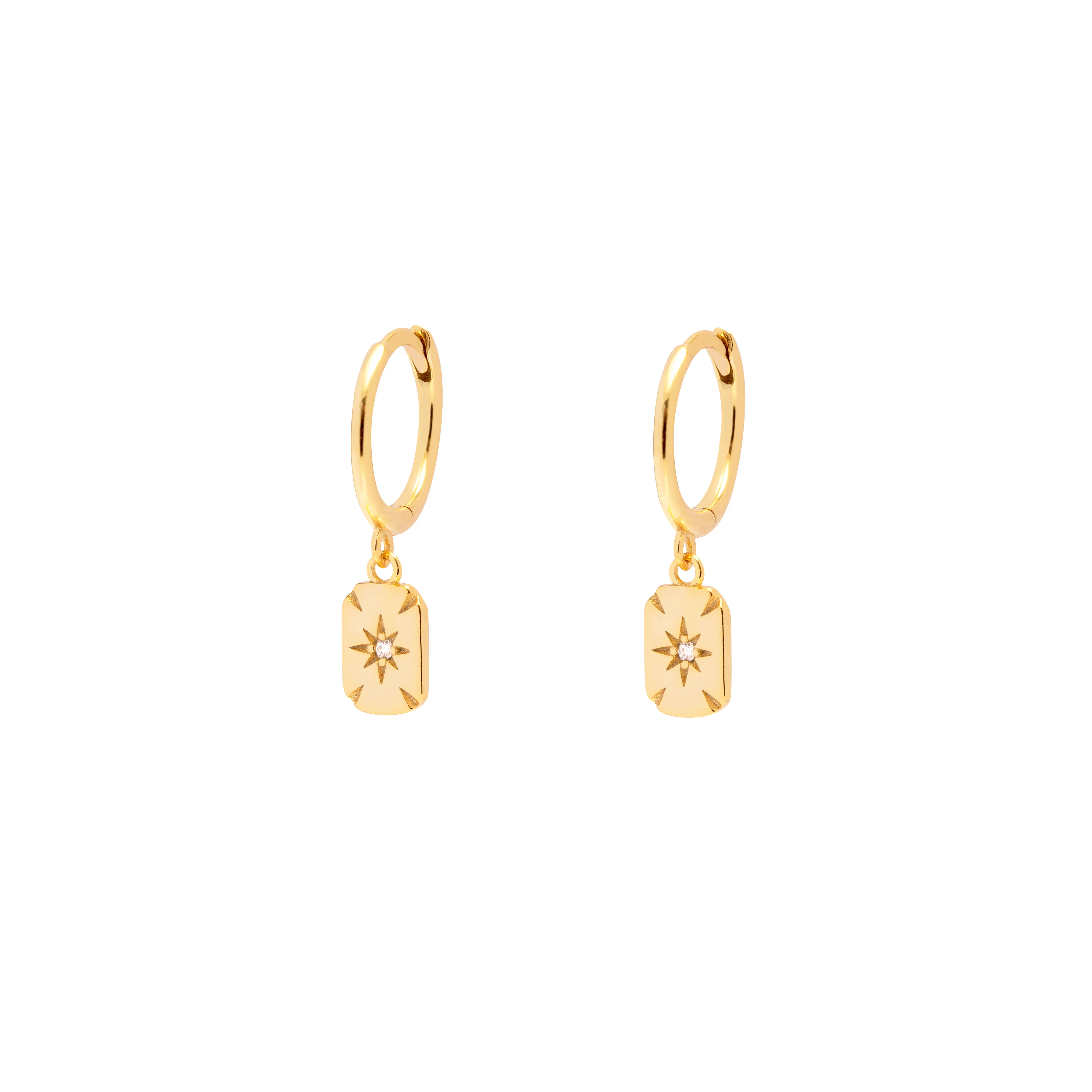 North star drop earrings