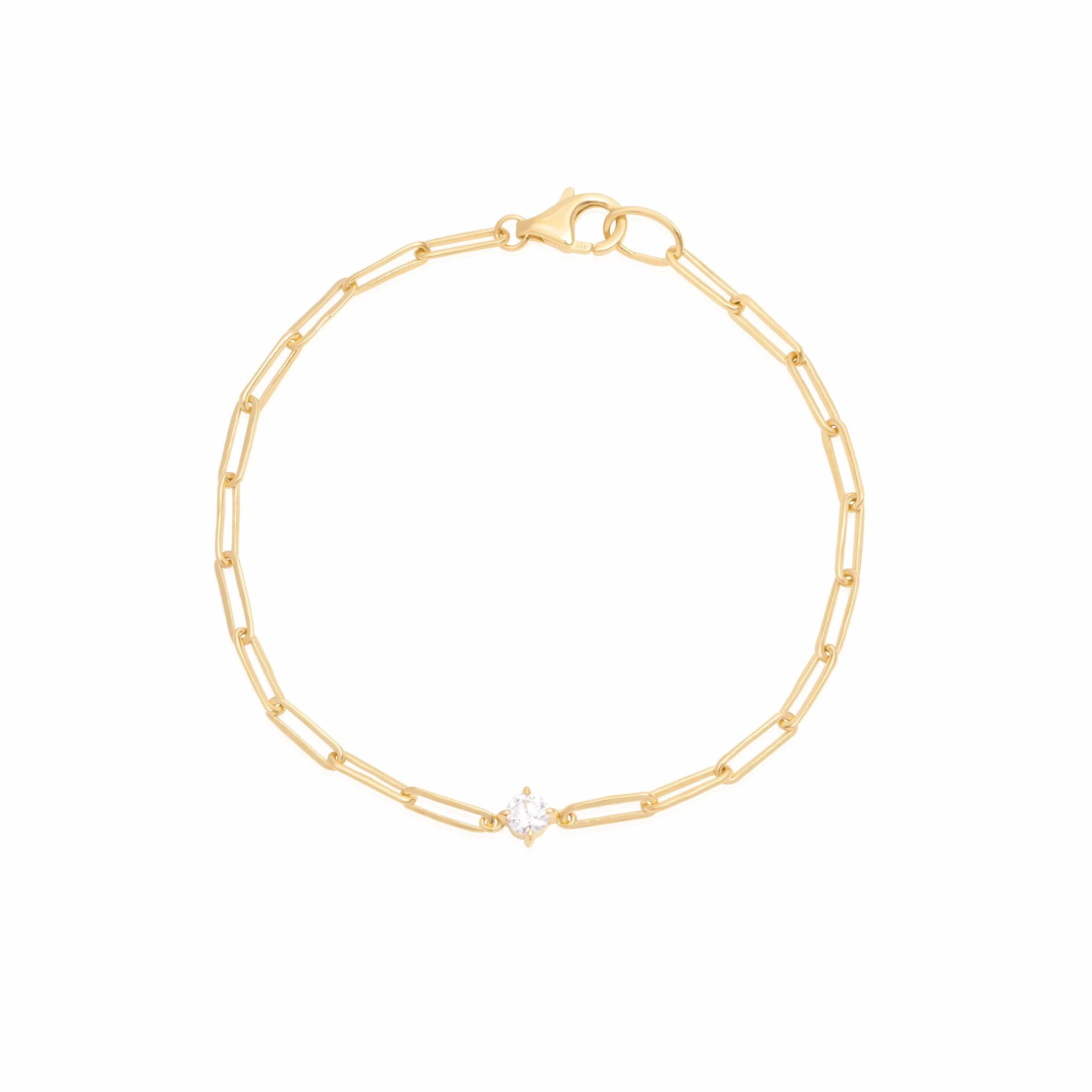Palma moissanite link bracelet