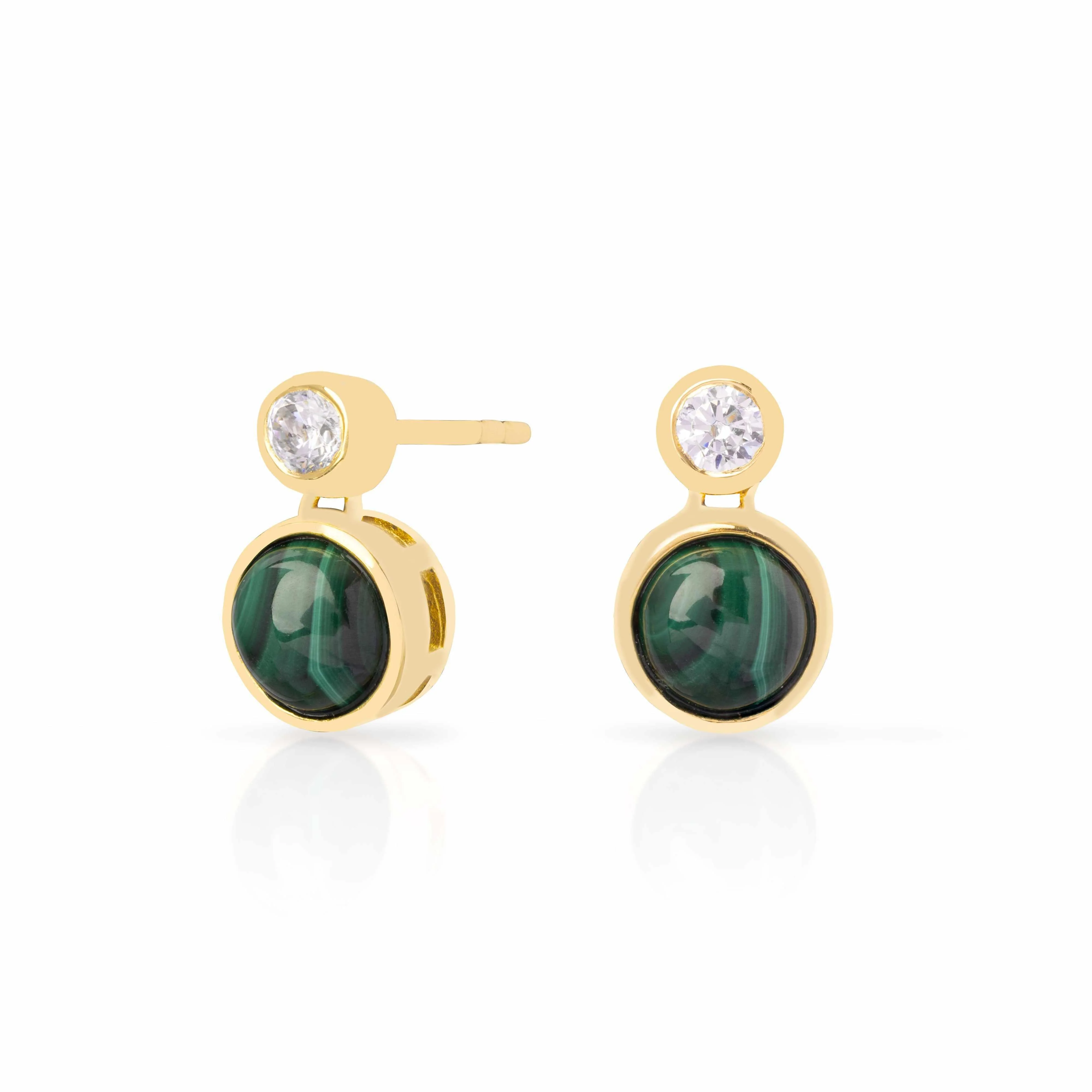 Palmer malachite earrings