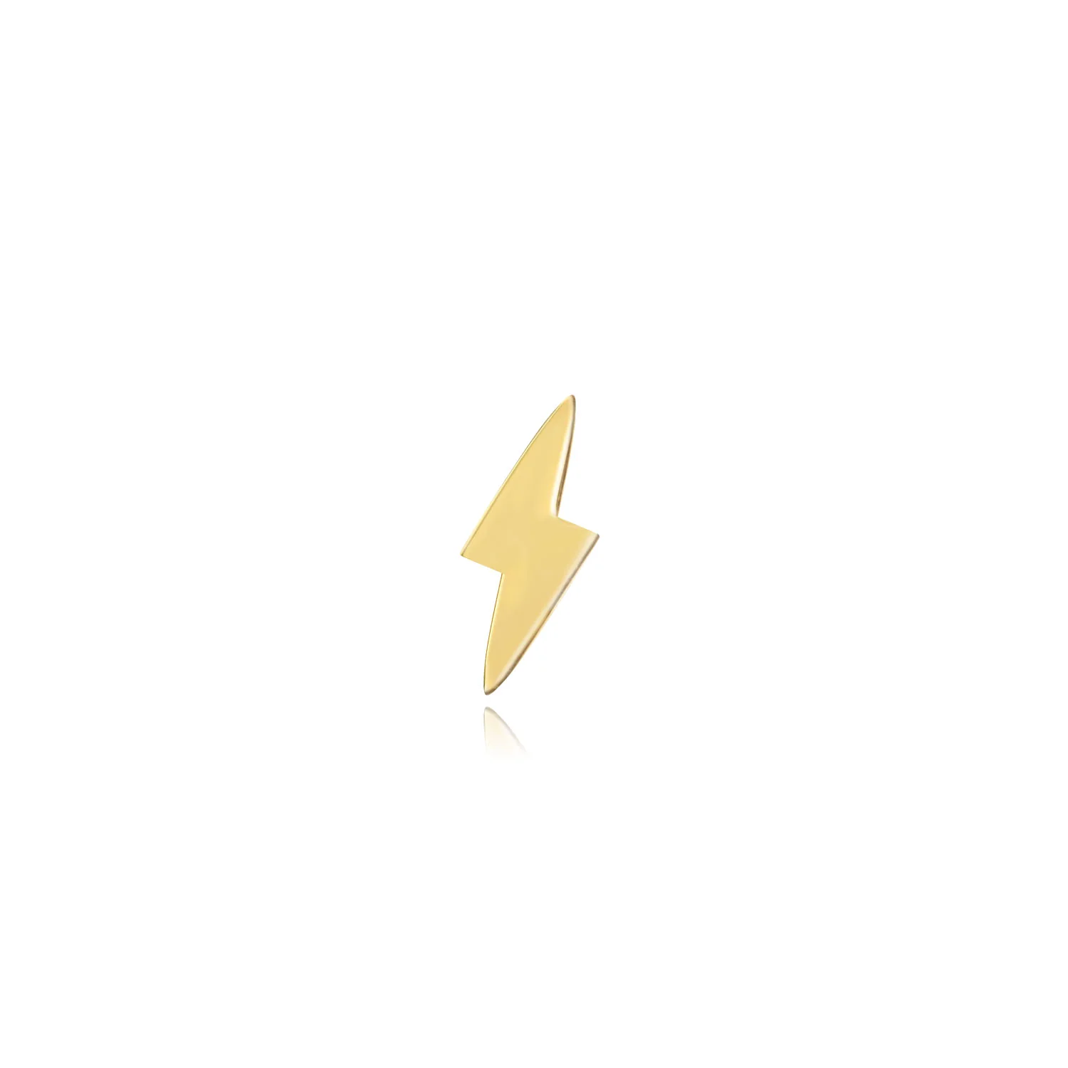Paris lightning bolt 14k gold labret earring - Image 3