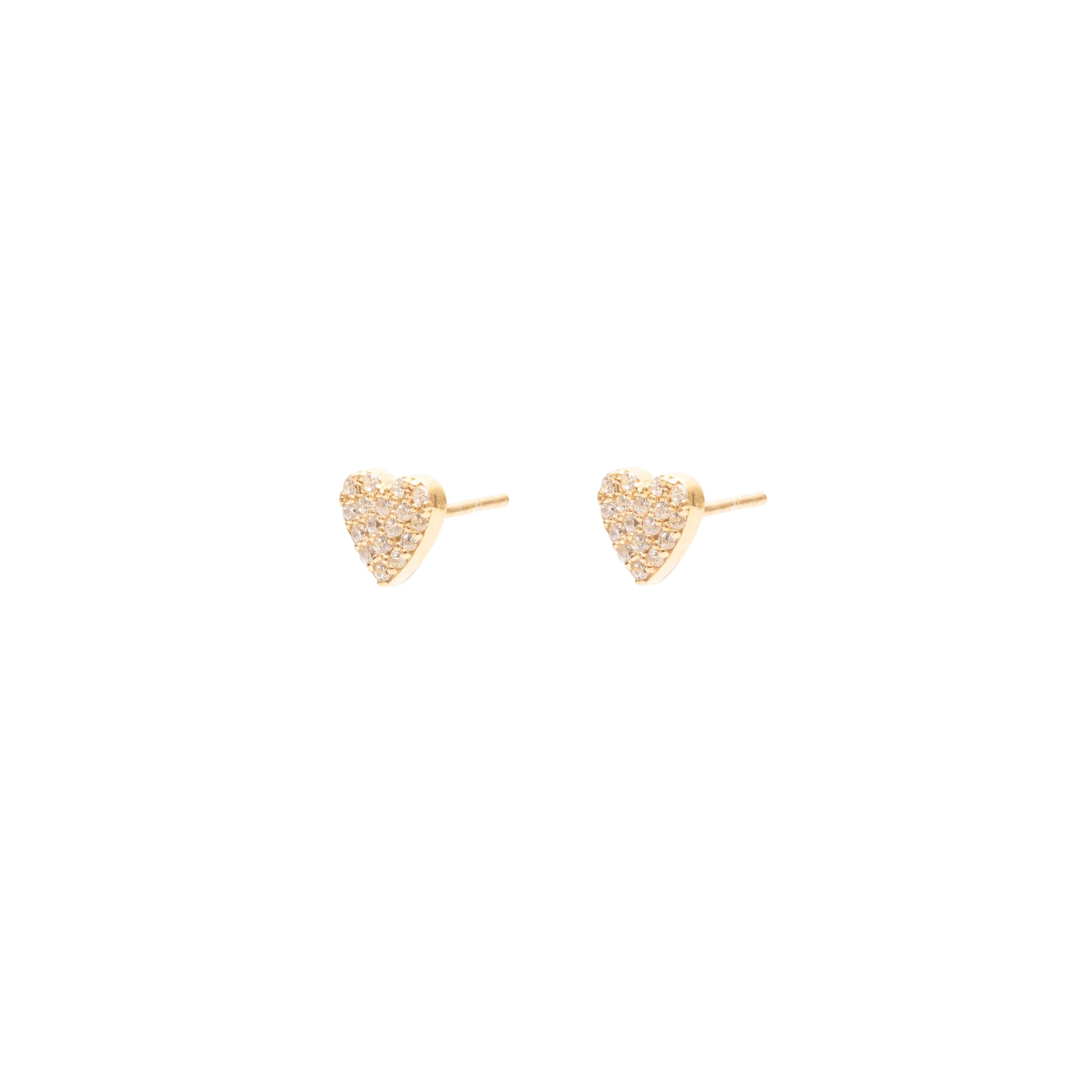 Pave heart studs - Image 3