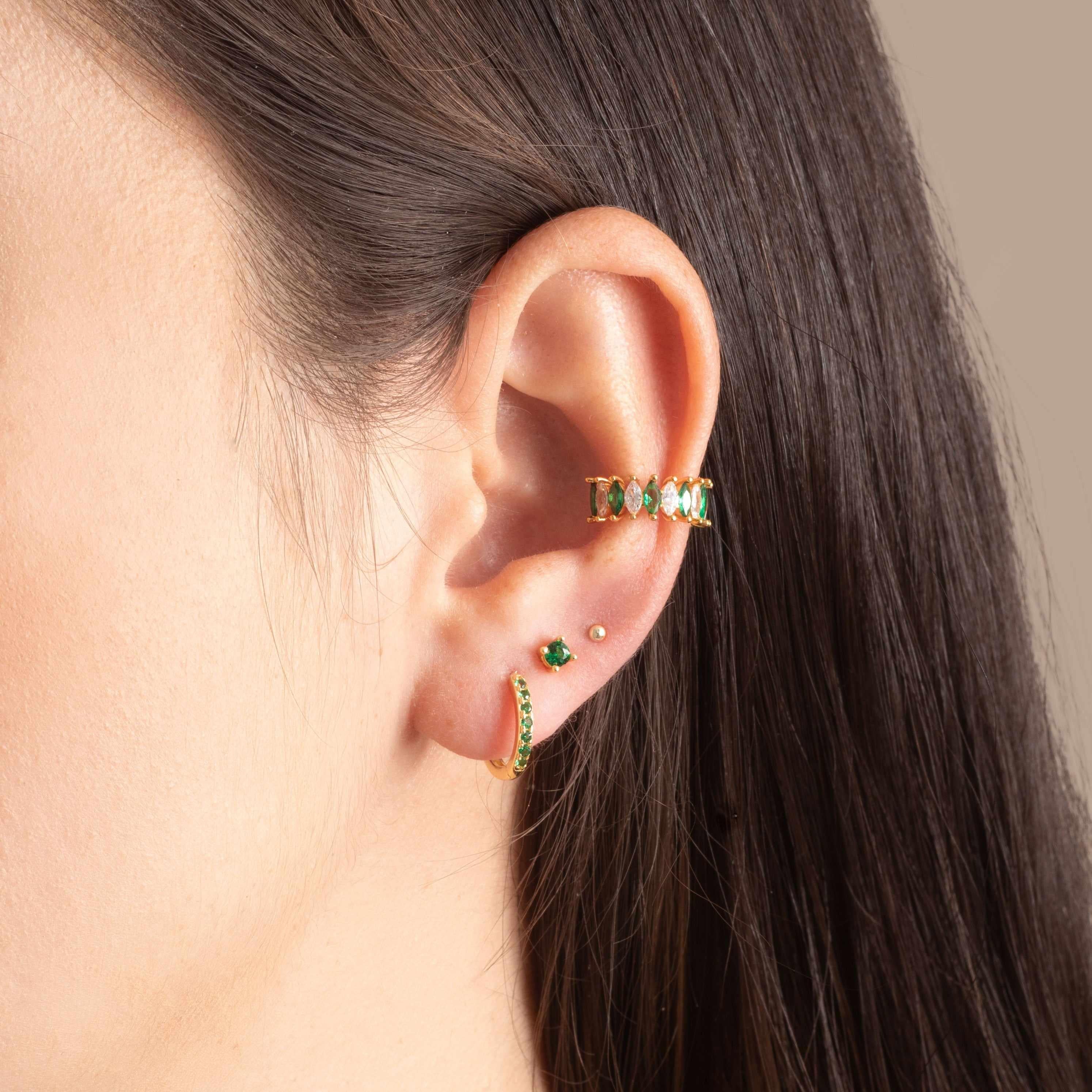 Pera coloured crystal stud earrings - Image 2