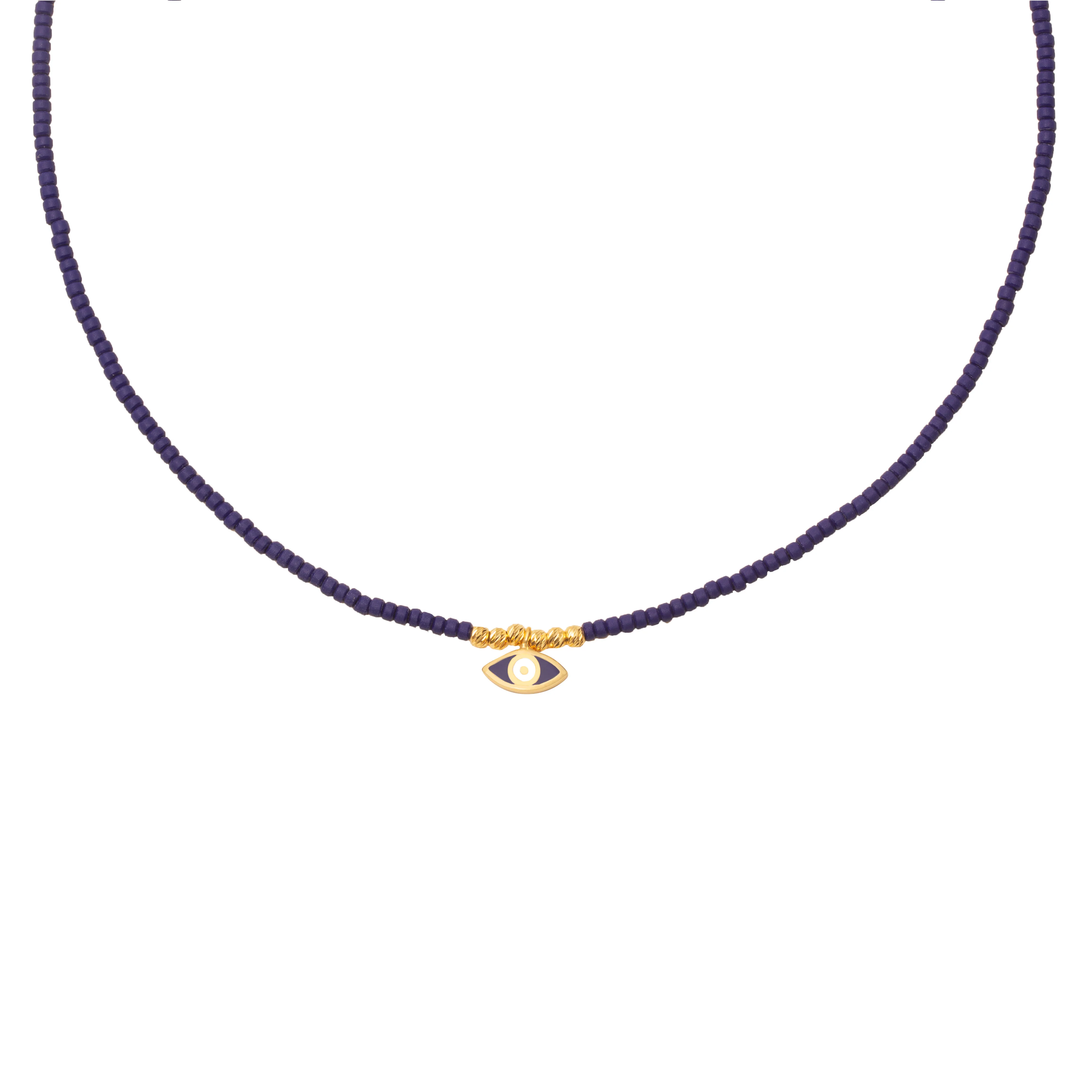 Pilara semi precious stone evil eye necklace - Image 3