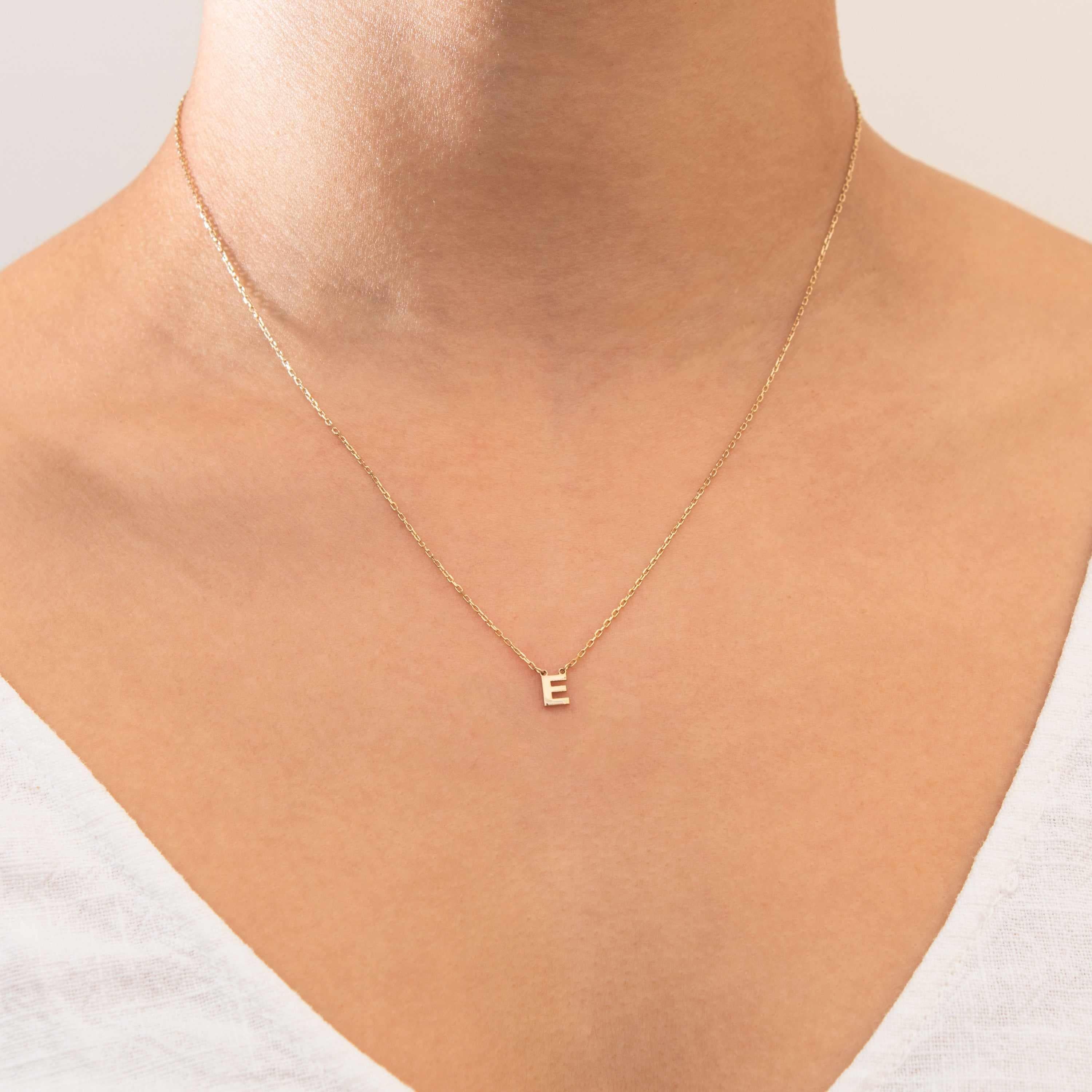 Plain Initial pendant necklace - Image 10