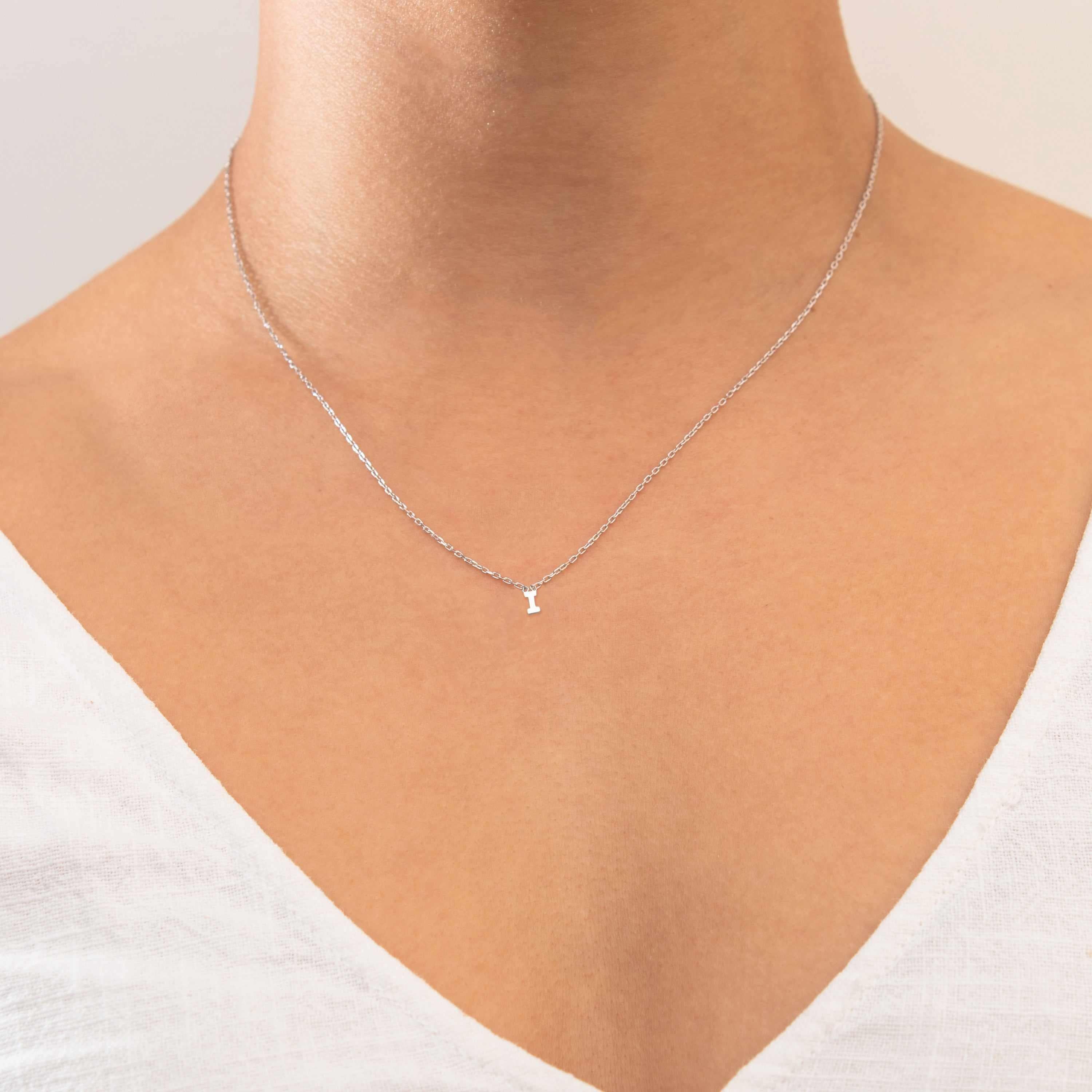 Plain Initial pendant necklace - Image 14