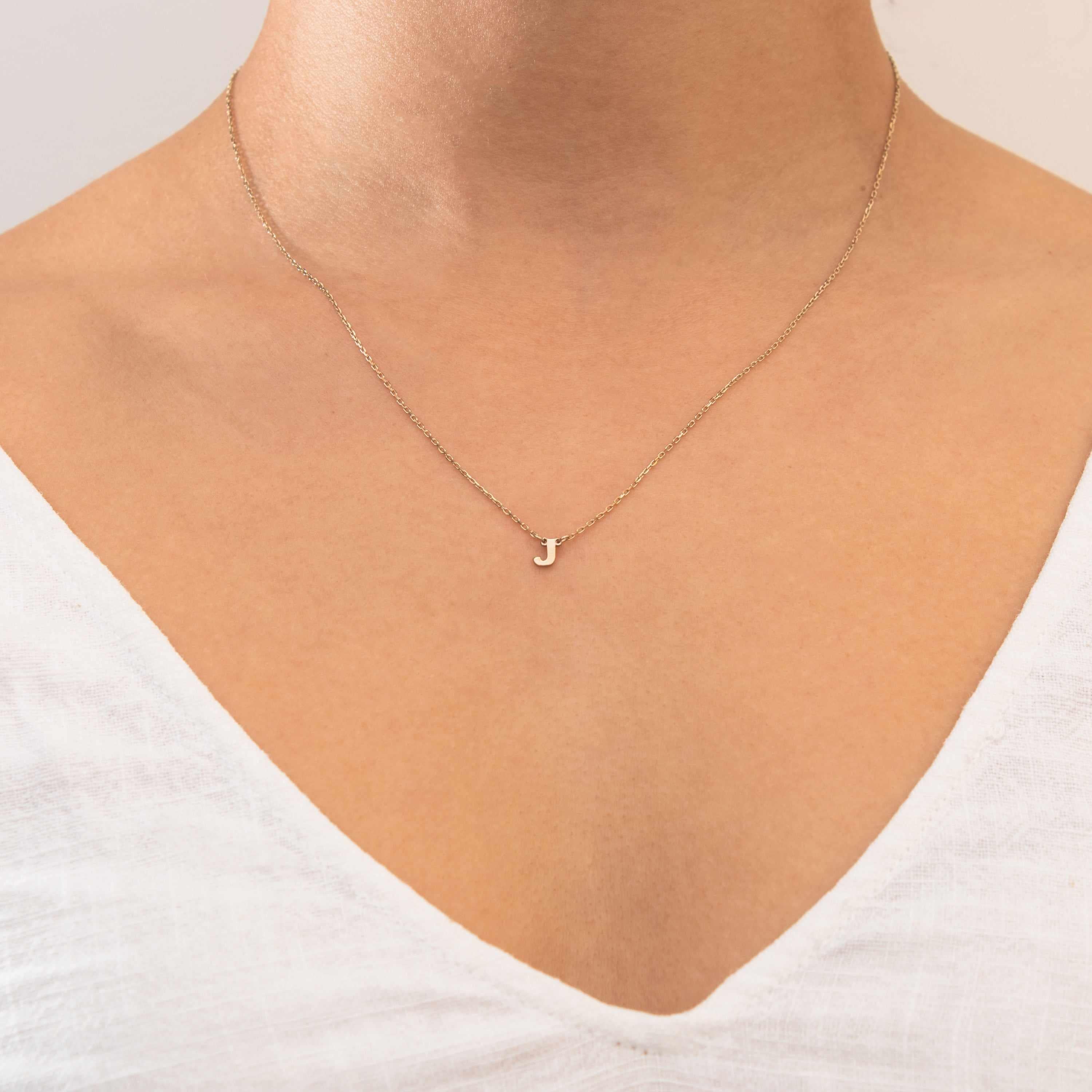 Plain Initial pendant necklace - Image 15