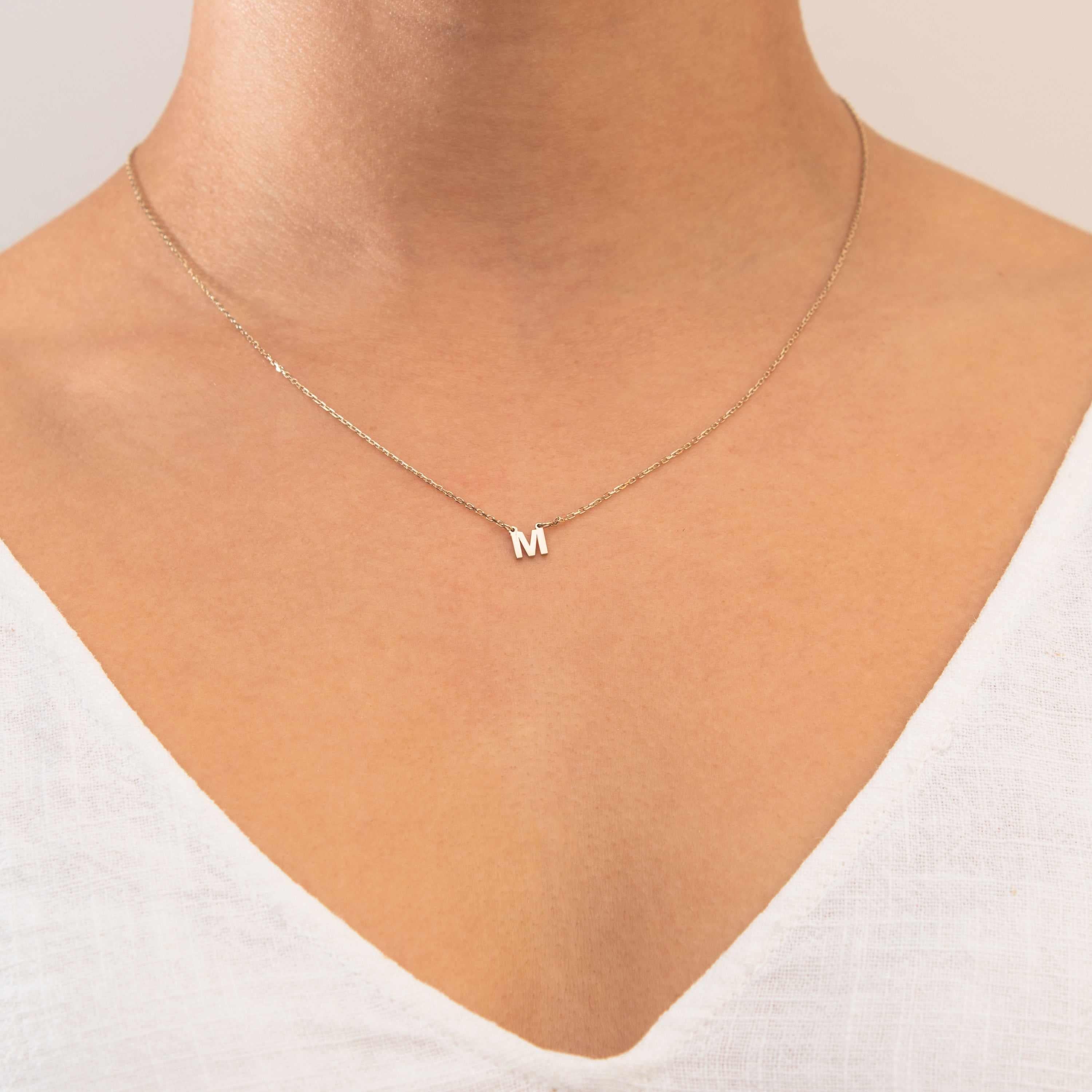 Plain Initial pendant necklace - Image 18